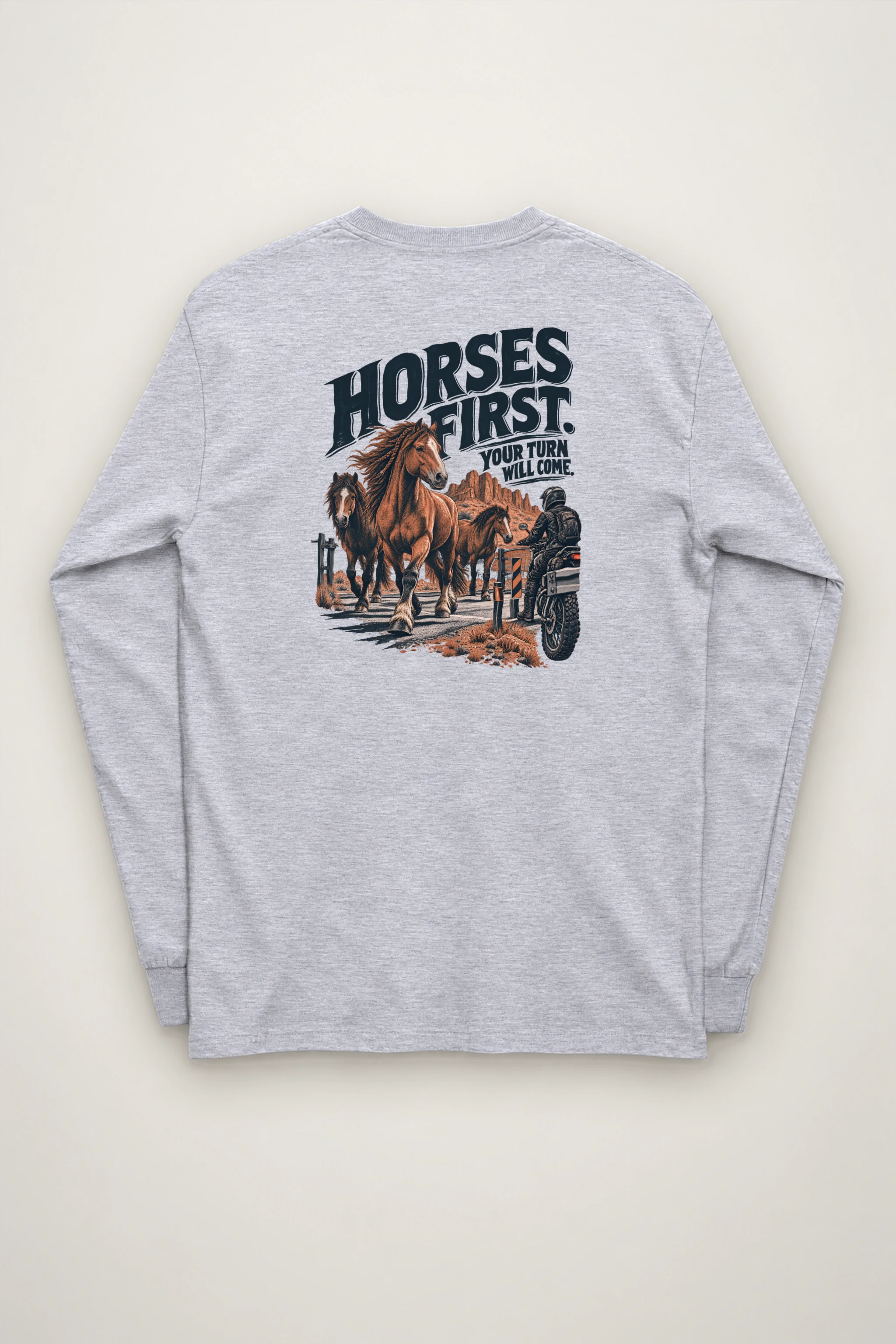"Horses First" Unisex Longsleeve T-shirt
