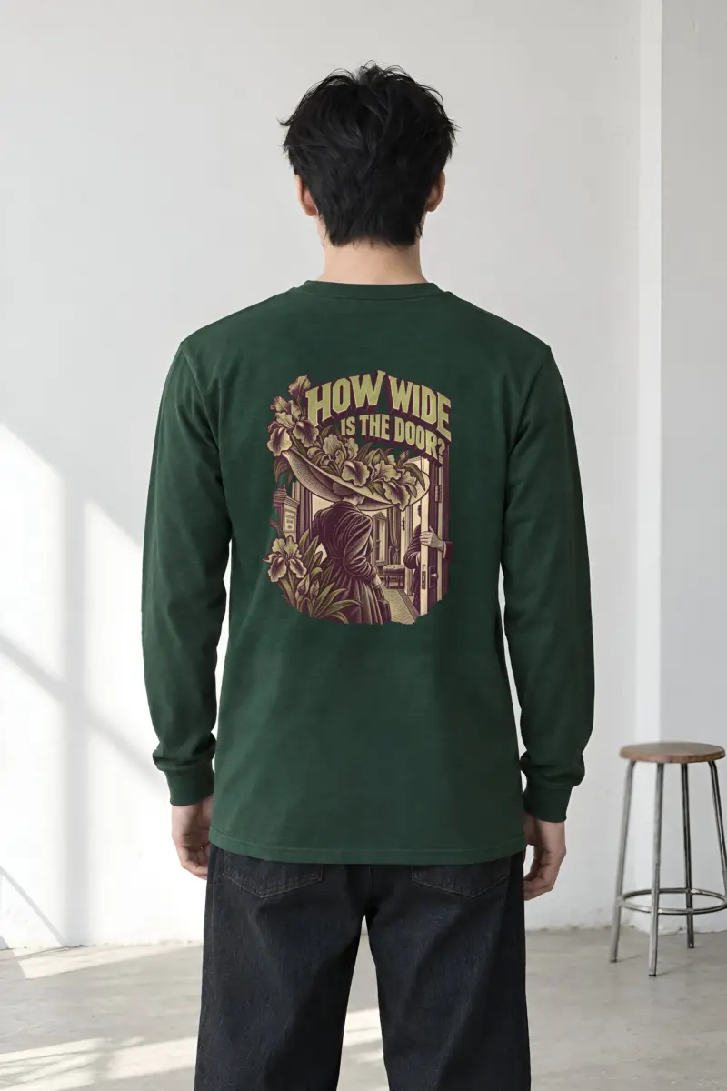 “How Wide Is the Door?” Unisex Longsleeve T-shirt