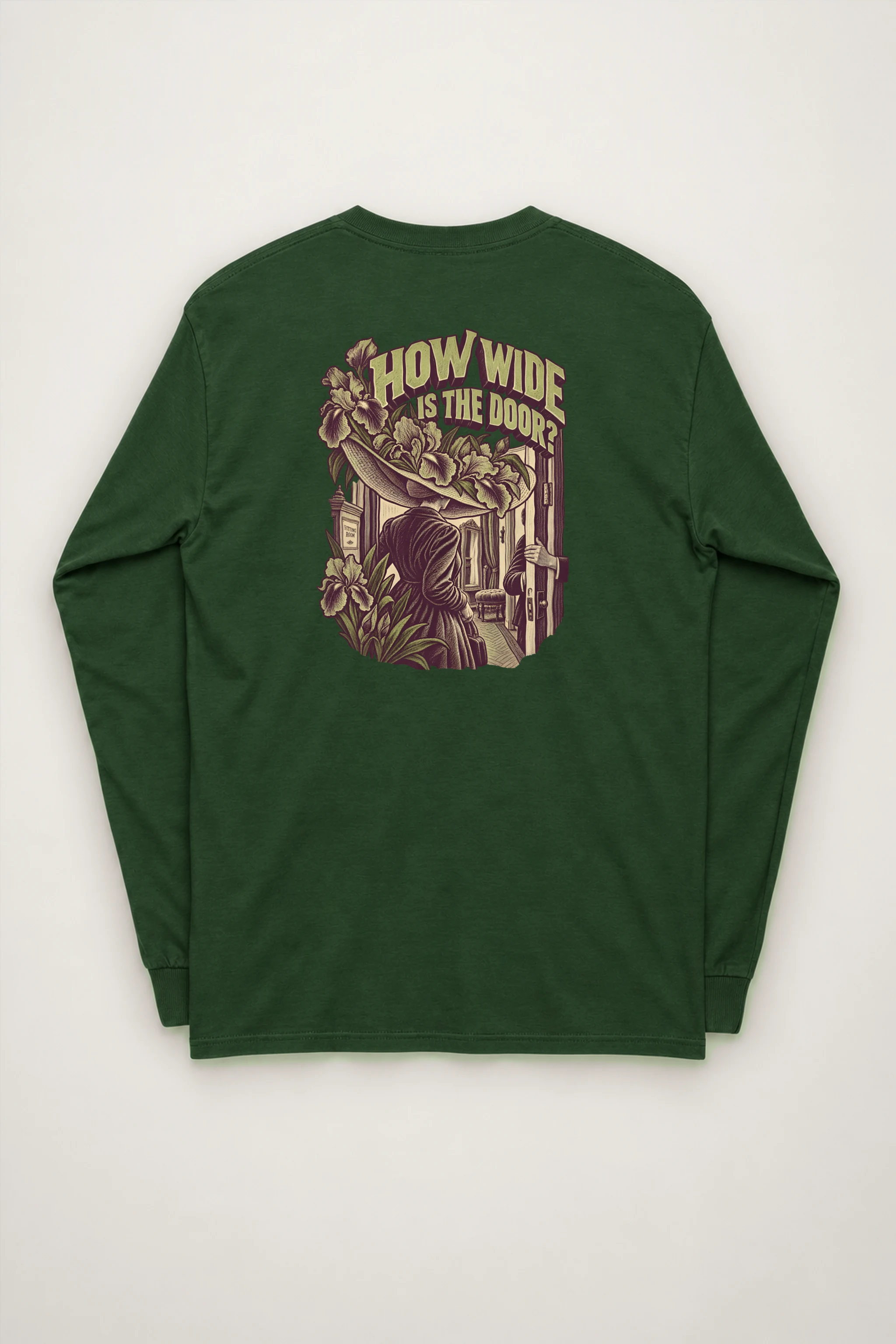 "How Wide Is the Door?" Unisex Longsleeve T-shirt