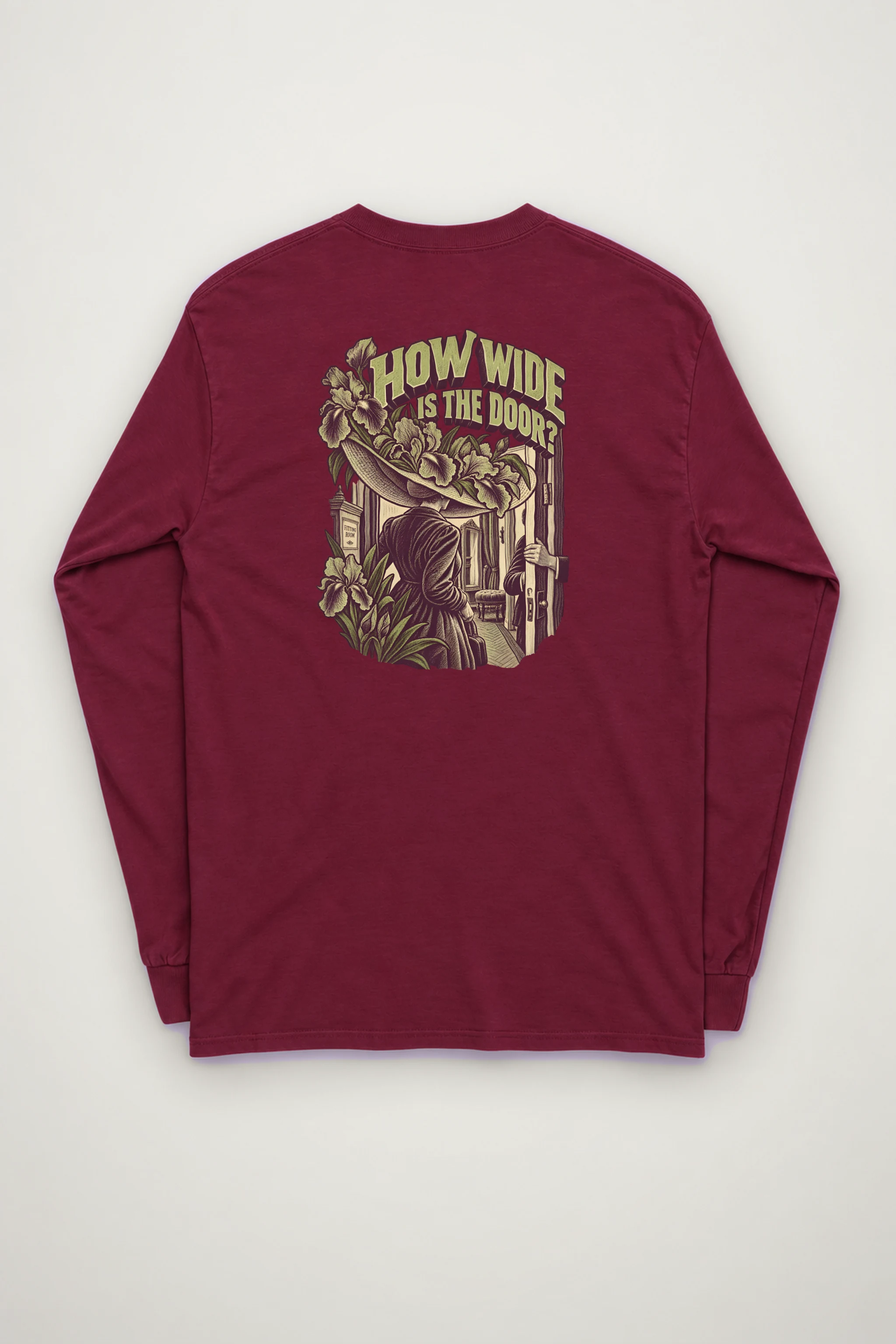 "How Wide Is the Door?" Unisex Longsleeve T-shirt