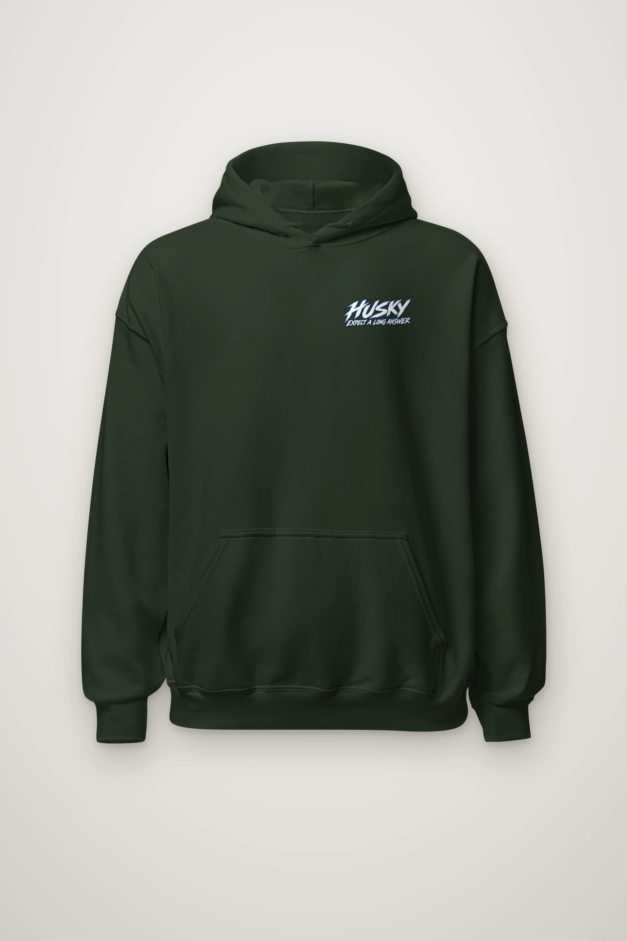 "Husky Expect a Long Answer" Heavy Blend Unisex Pullover Hoodie