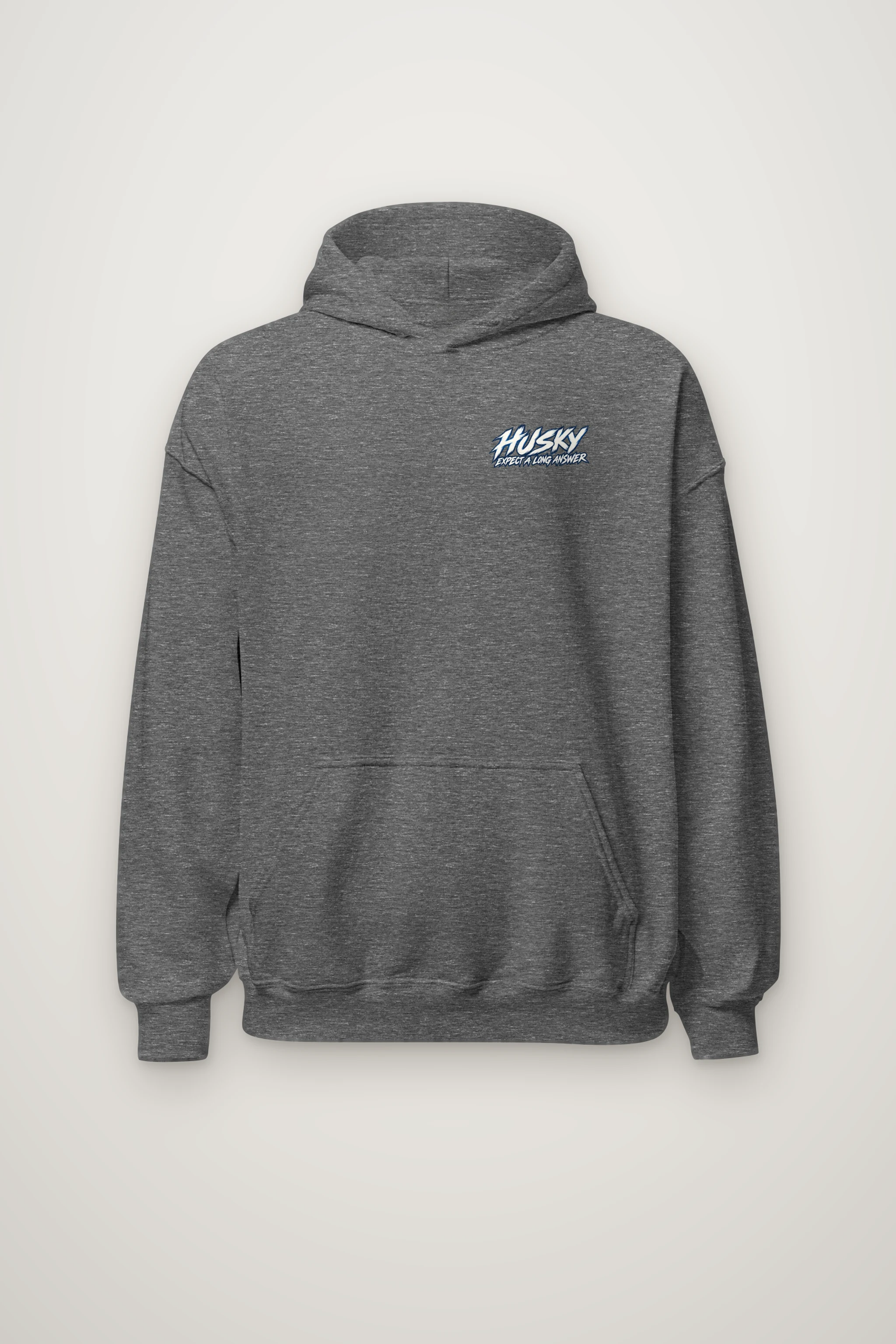 "Husky Expect a Long Answer" Heavy Blend Unisex Pullover Hoodie