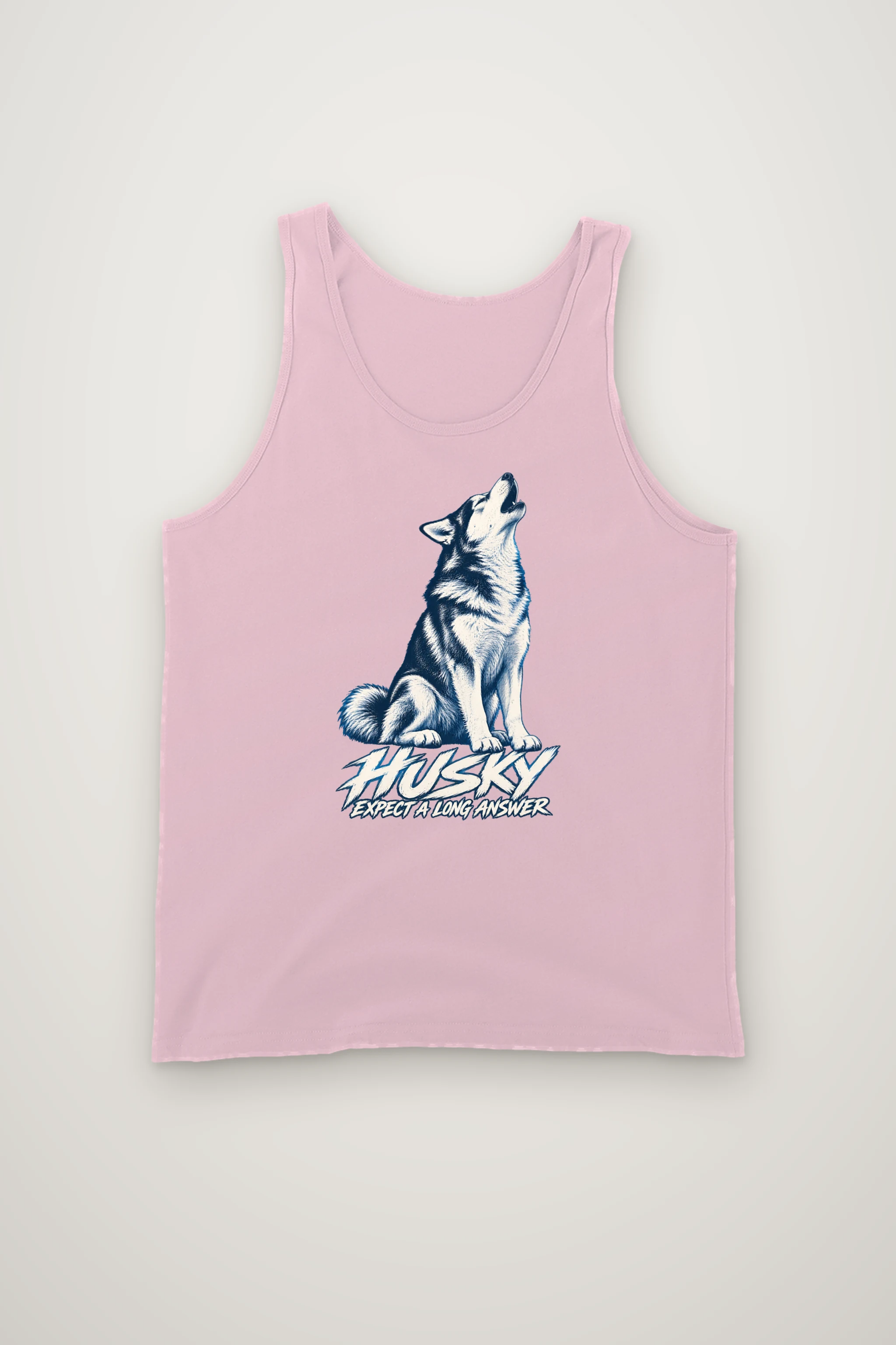 "Husky Expect a Long Answer" Unisex Jersey Tank