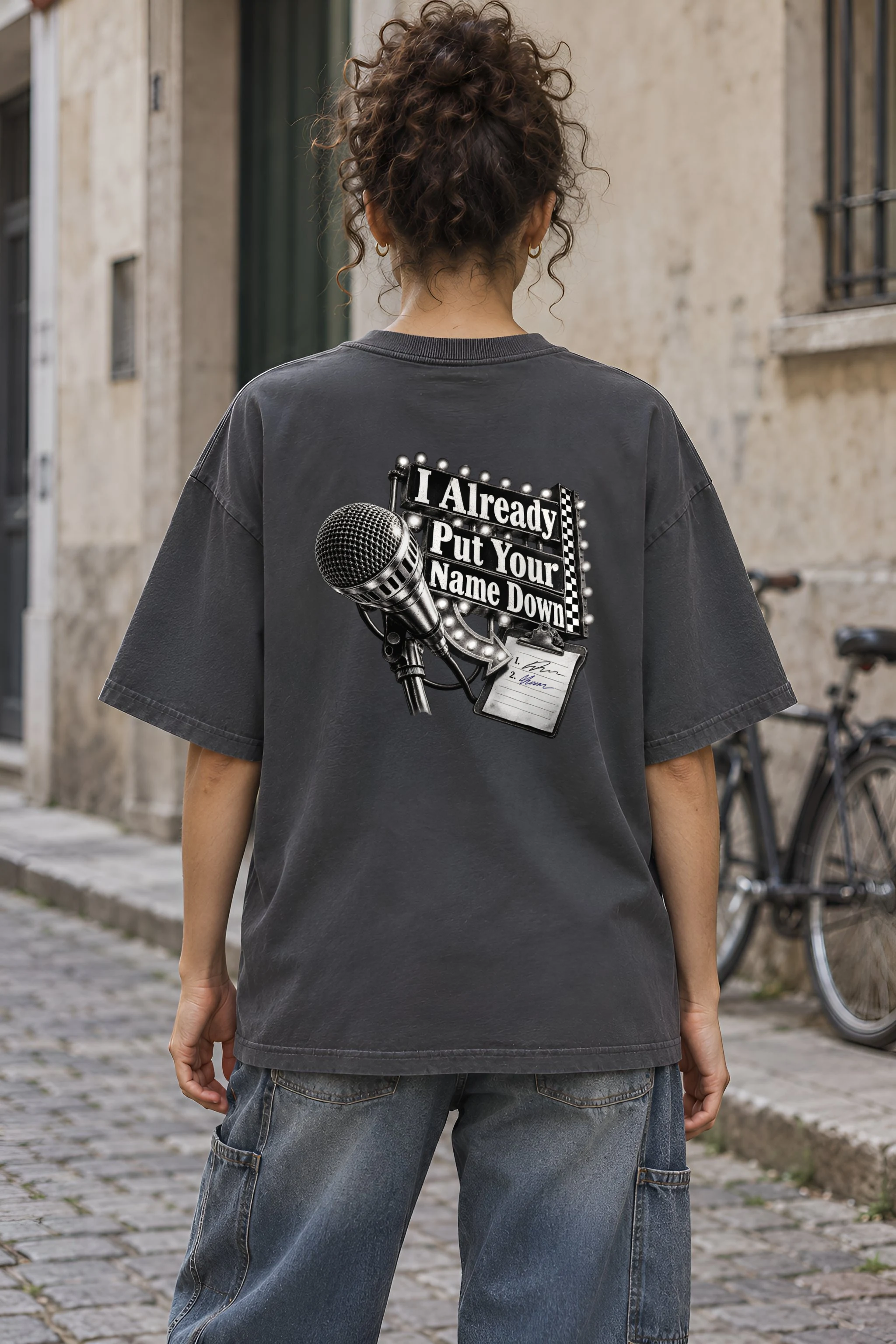 "I Already Put Your Name Down" Unisex Oversized Heavyweight Crewneck T-Shirt