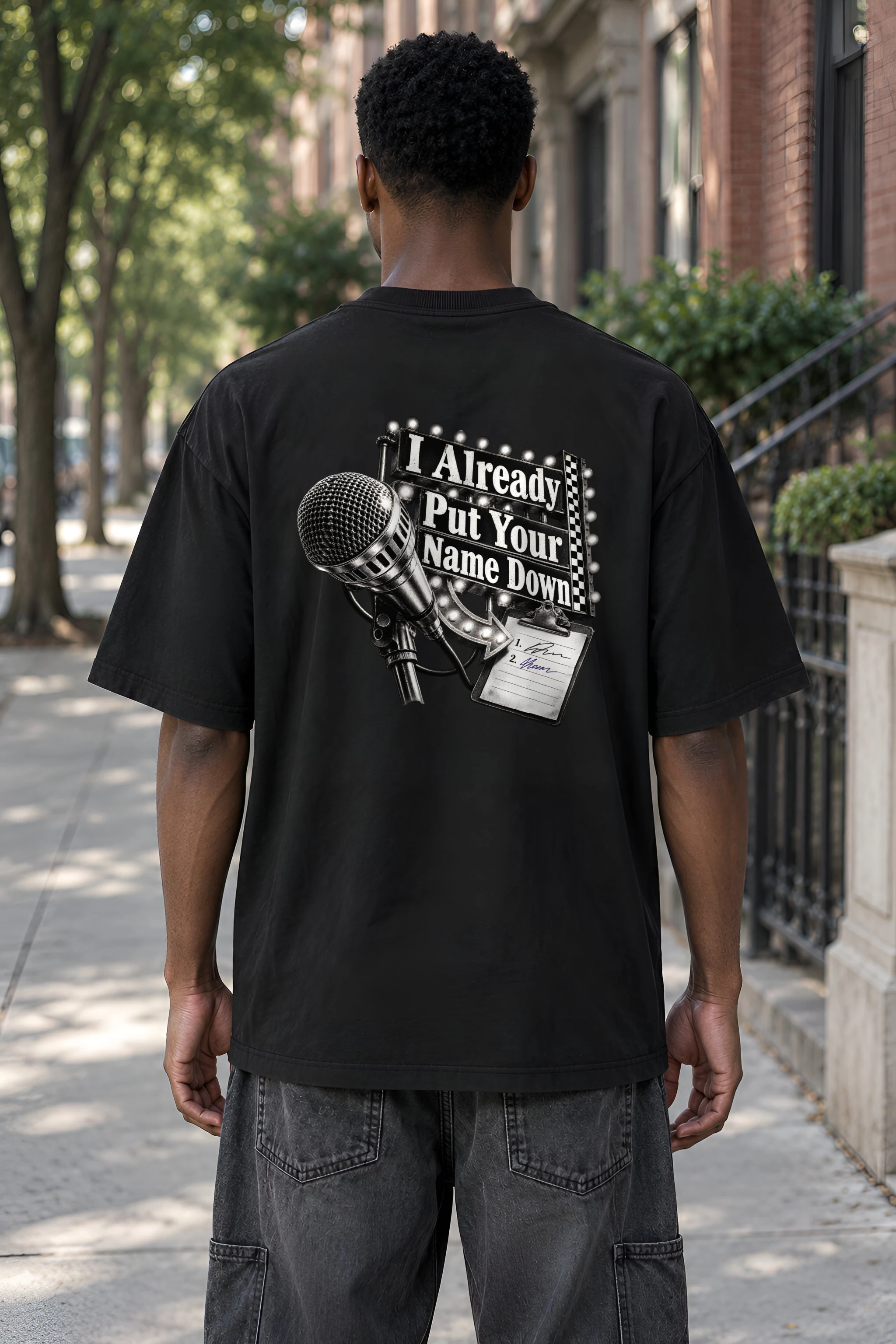 "I Already Put Your Name Down" Unisex Oversized Heavyweight Crewneck T-Shirt