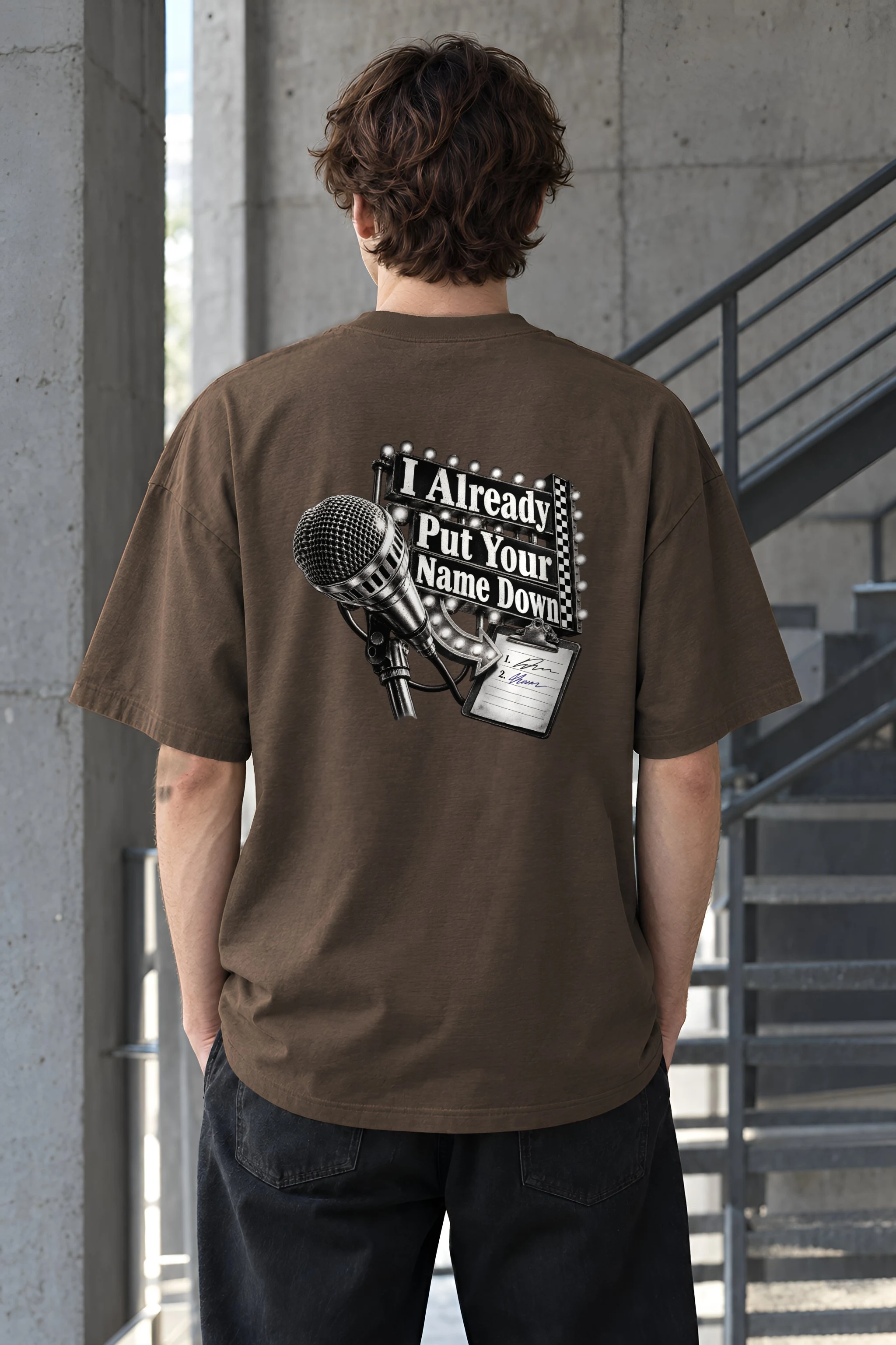 "I Already Put Your Name Down" Unisex Oversized Heavyweight Crewneck T-Shirt