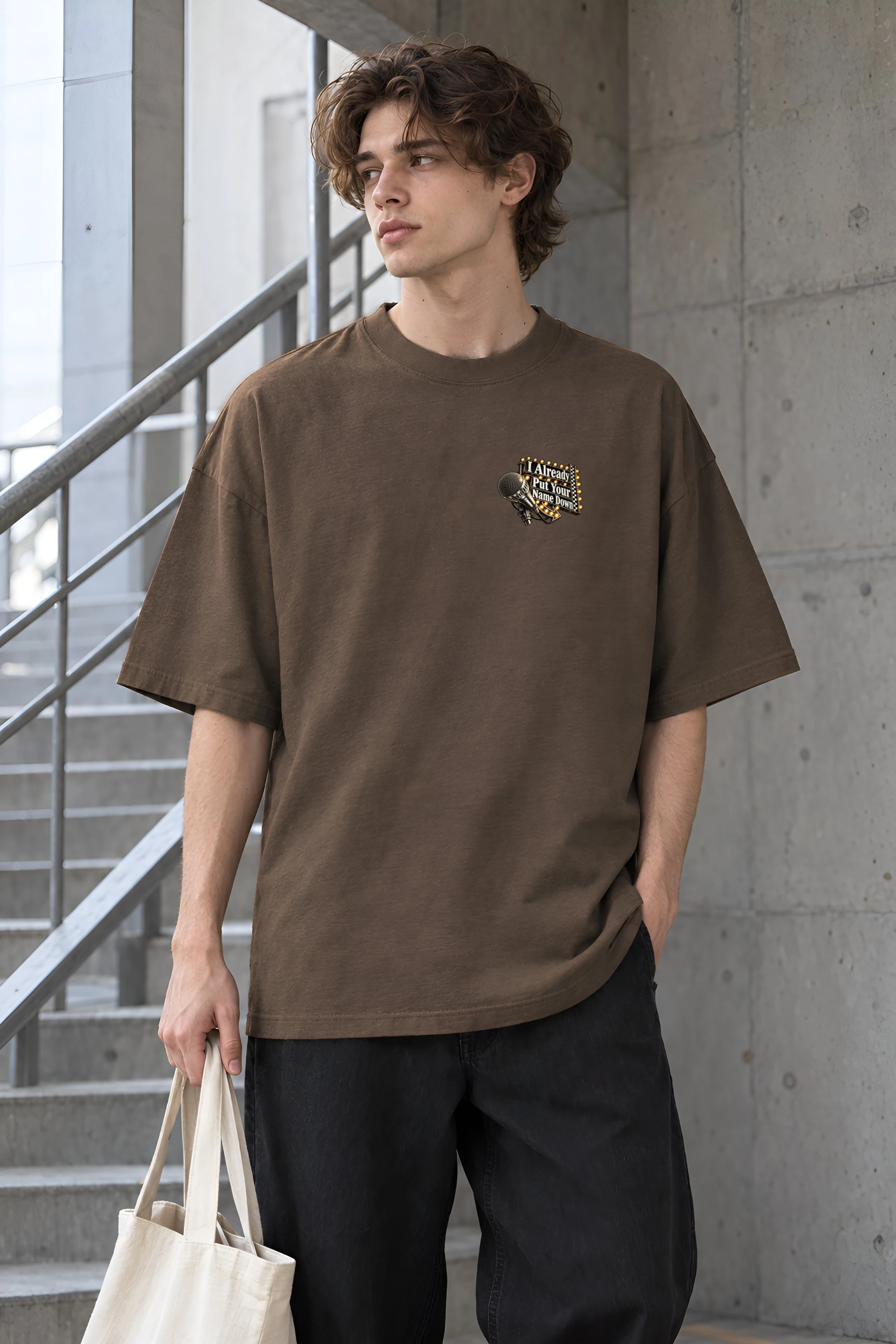 "I Already Put Your Name Down" Unisex Oversized Heavyweight Crewneck T-Shirt
