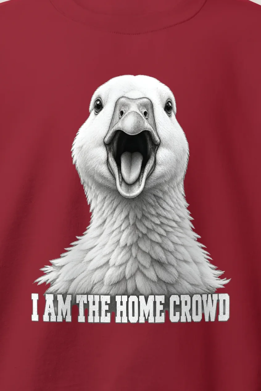"I Am the Home Crowd" Heavy Blend Unisex Crewneck Sweatshirt - the graphic up close