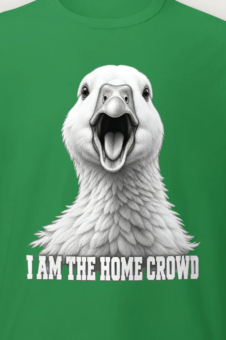 "I Am the Home Crowd" Heavyweight Unisex Crewneck T-shirt - the graphic up close