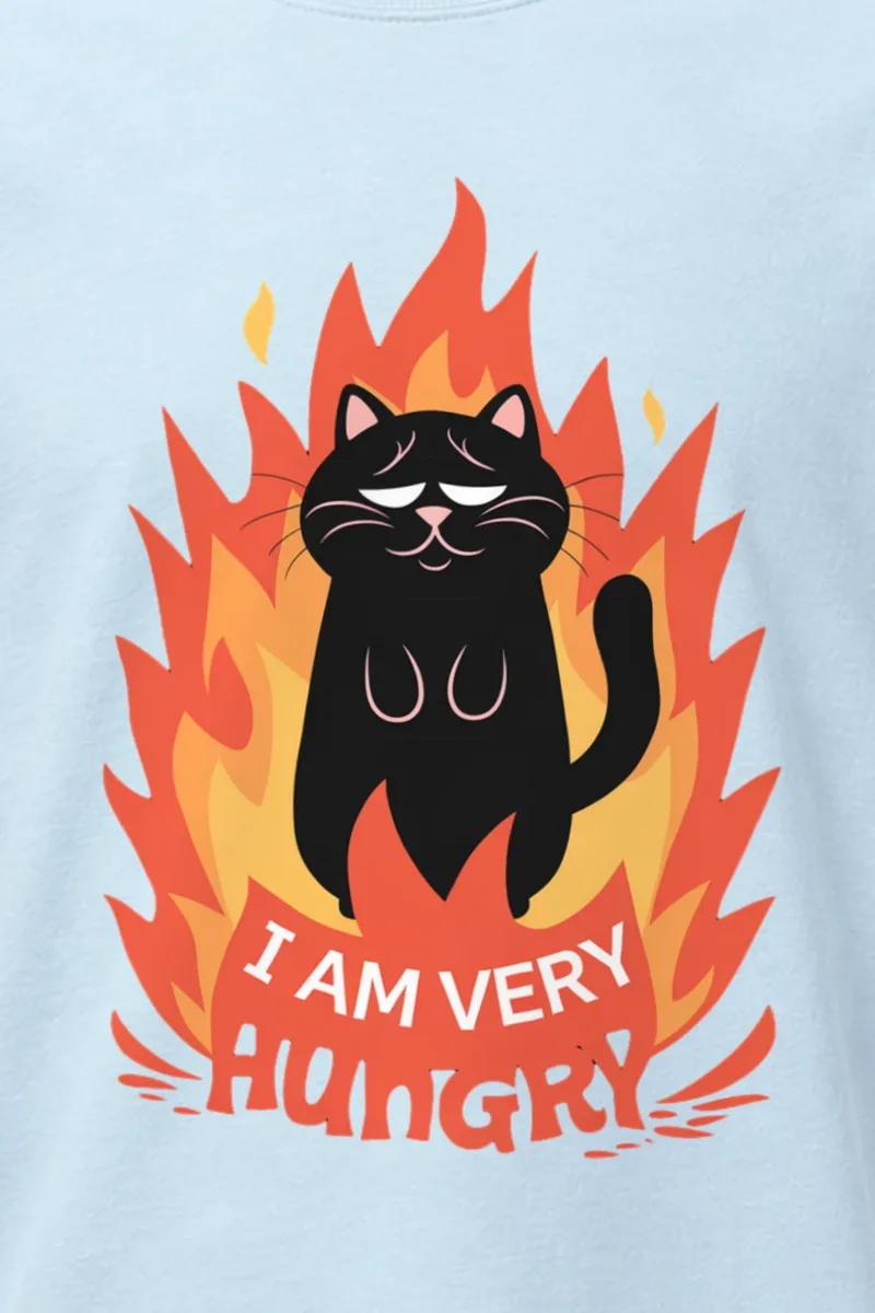 "I Am Very Hungry" Heavyweight Unisex Crewneck T-shirt