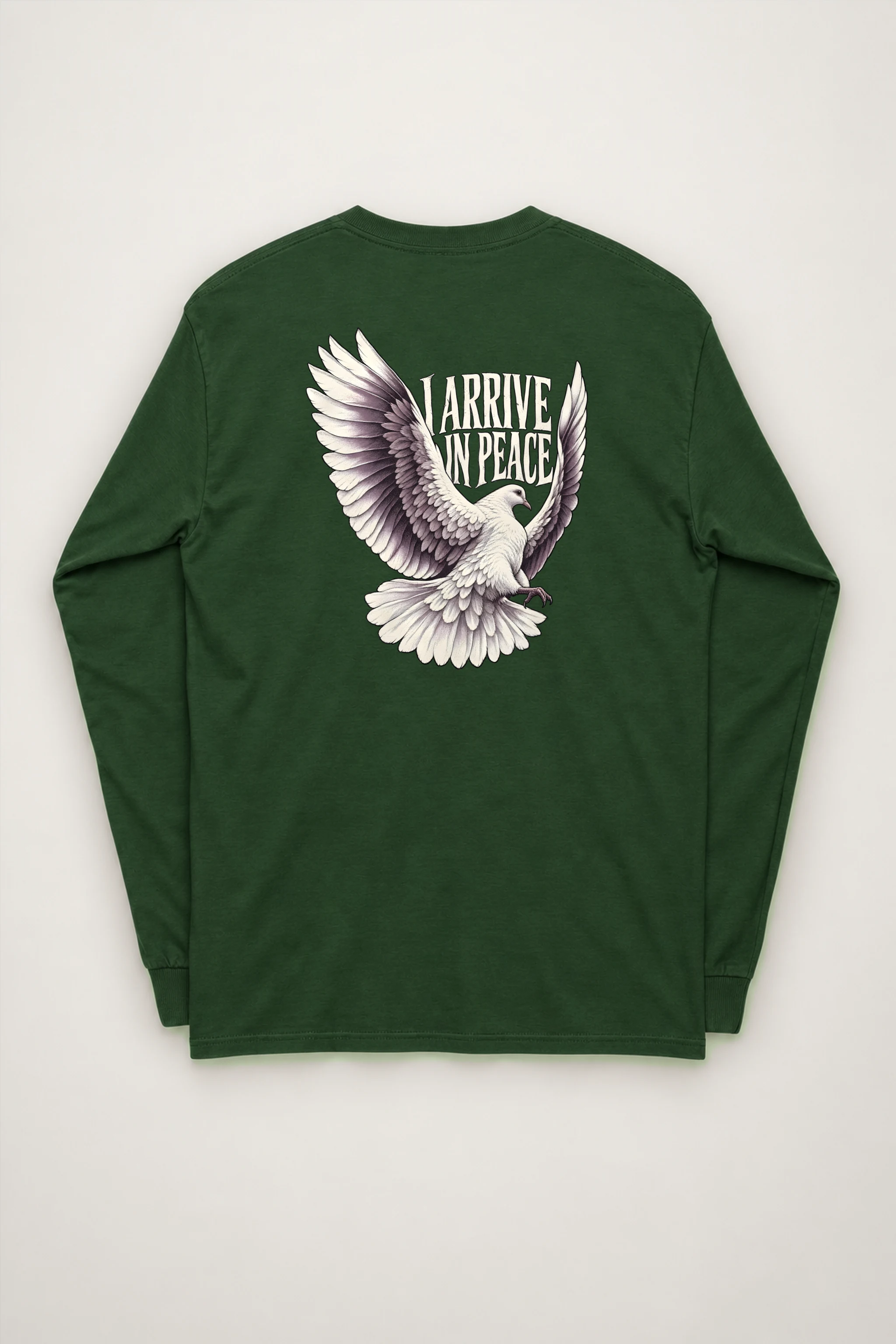 "I Arrive in Peace Dove" Unisex Longsleeve T-shirt