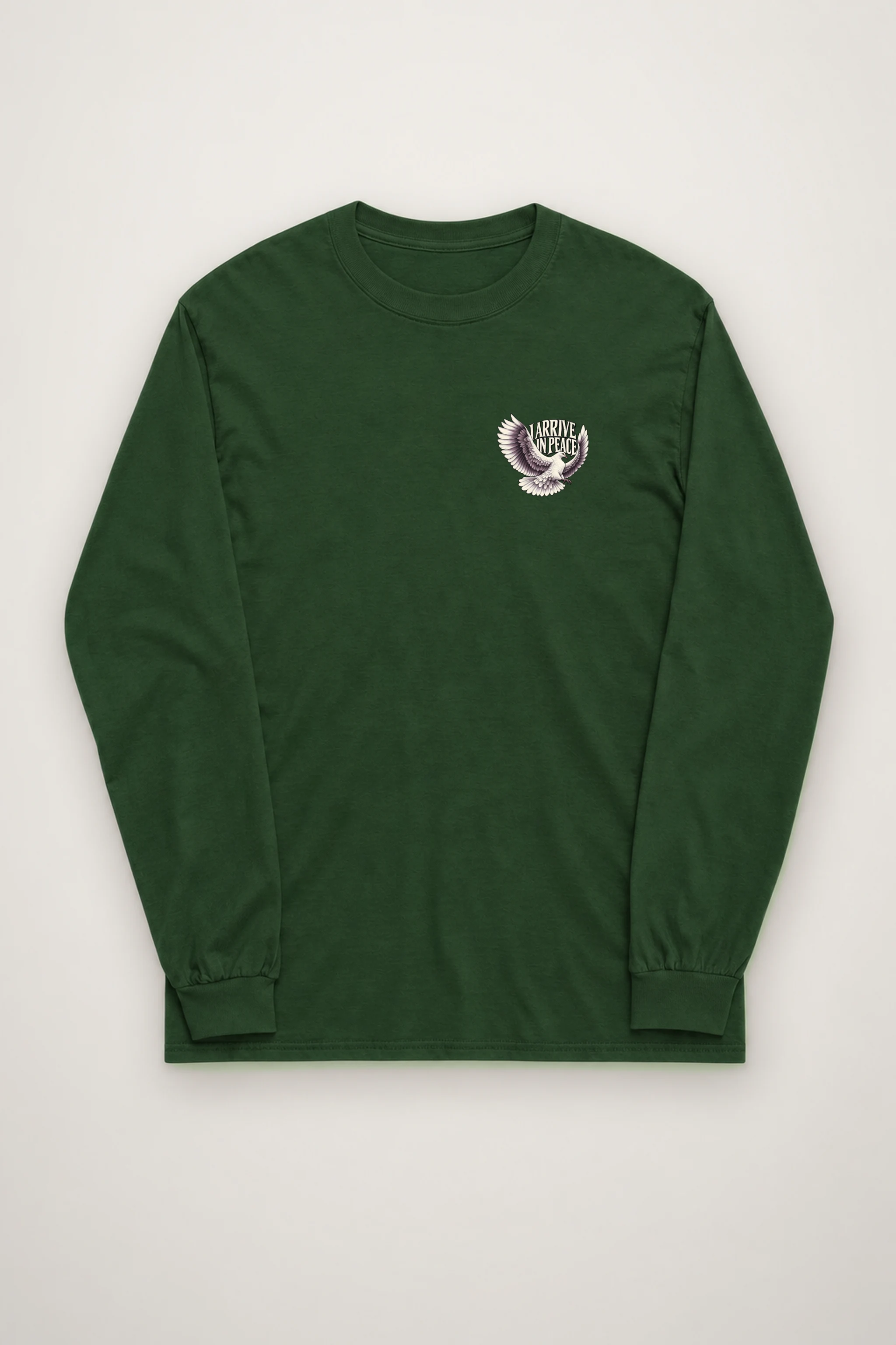 "I Arrive in Peace Dove" Unisex Longsleeve T-shirt