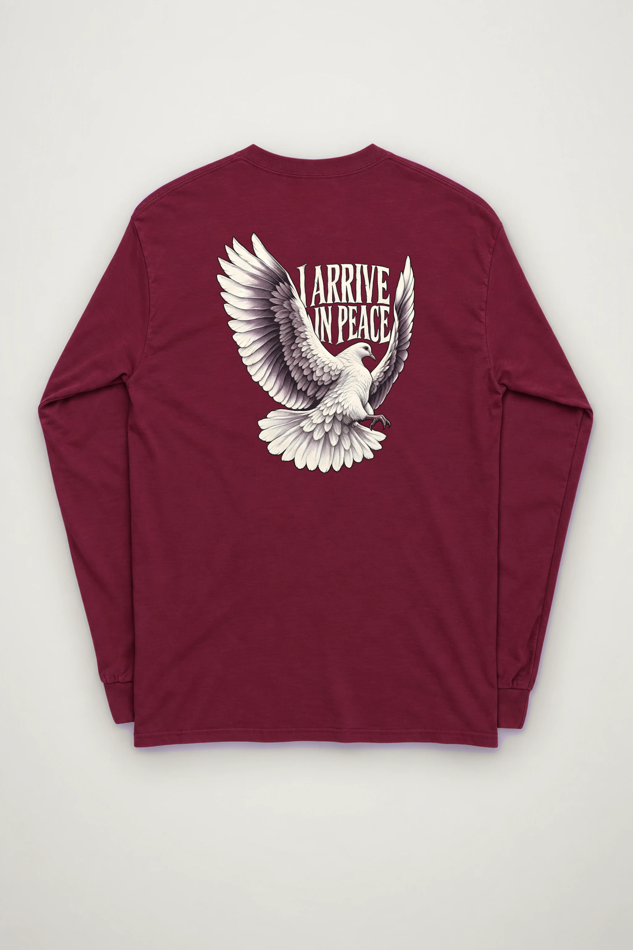 "I Arrive in Peace Dove" Unisex Longsleeve T-shirt