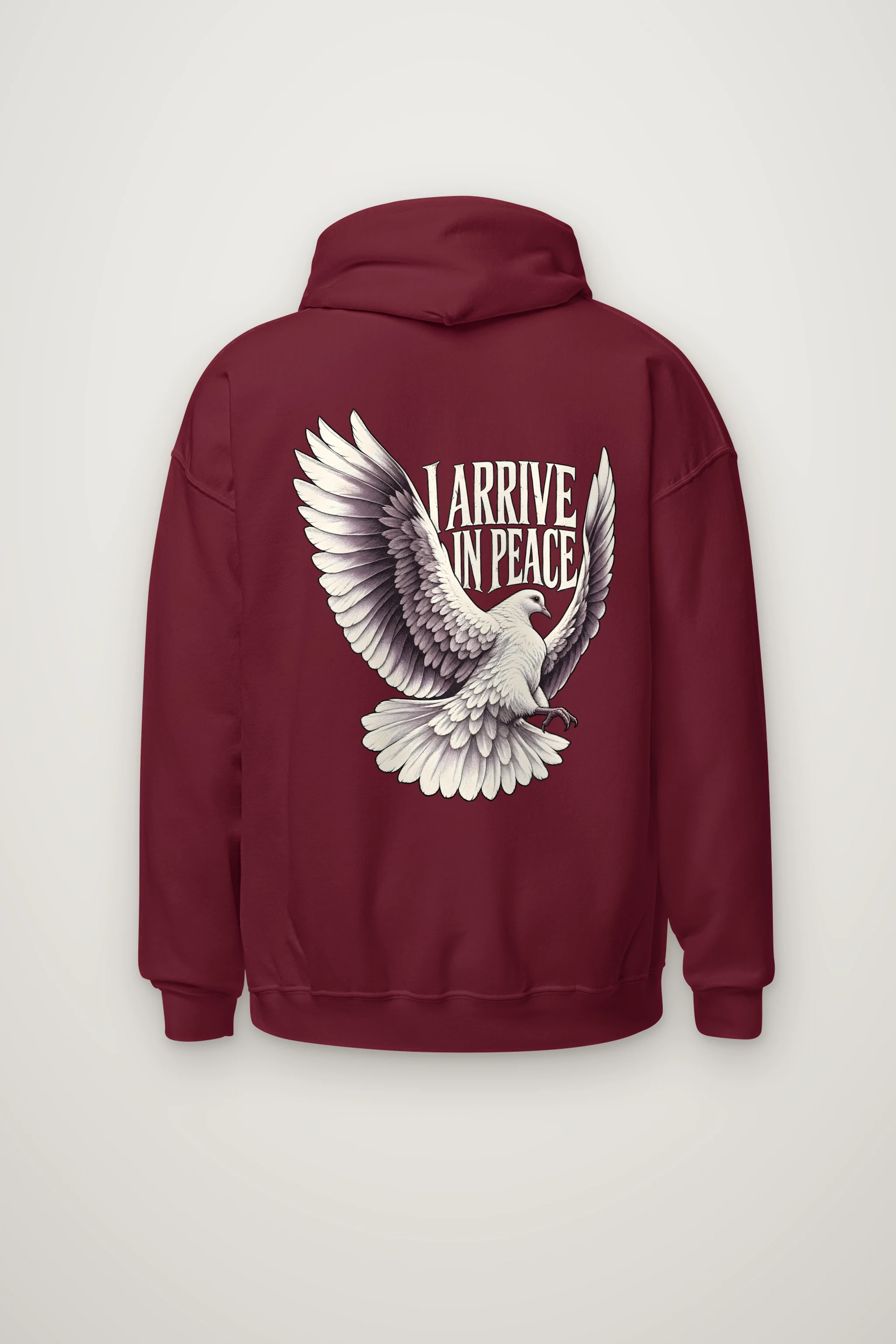 "I Arrive in Peace" Heavy Blend Unisex Pullover Hoodie