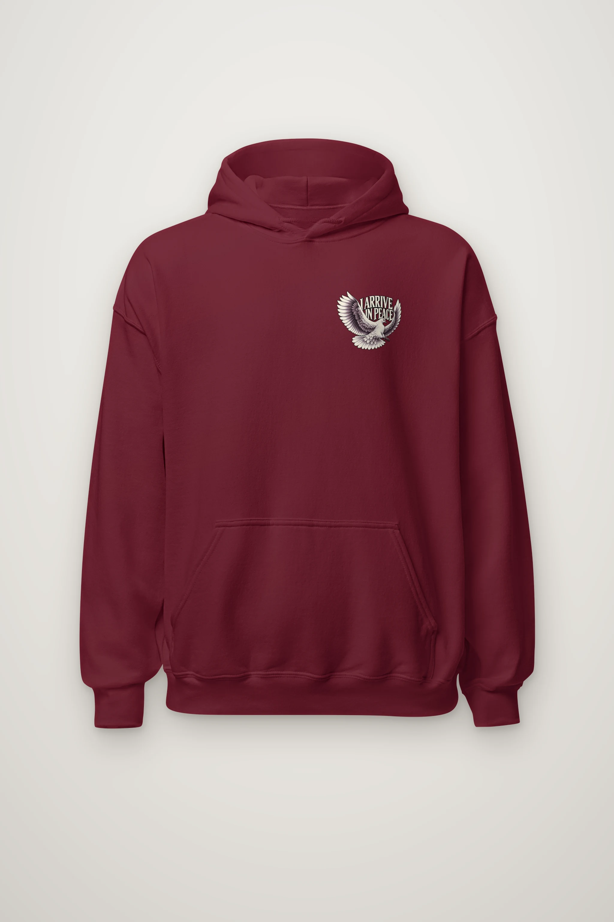 "I Arrive in Peace" Heavy Blend Unisex Pullover Hoodie