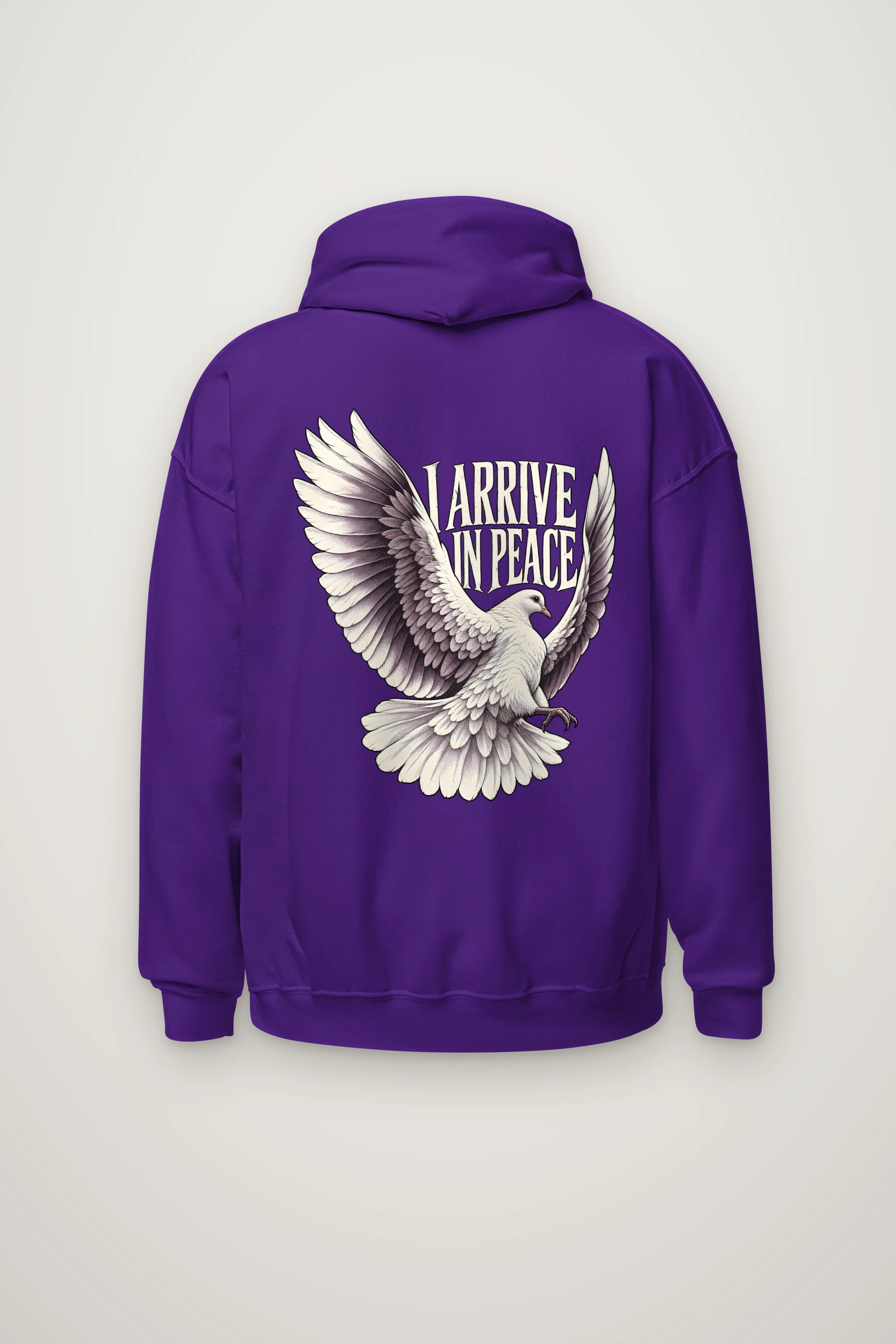 "I Arrive in Peace" Heavy Blend Unisex Pullover Hoodie