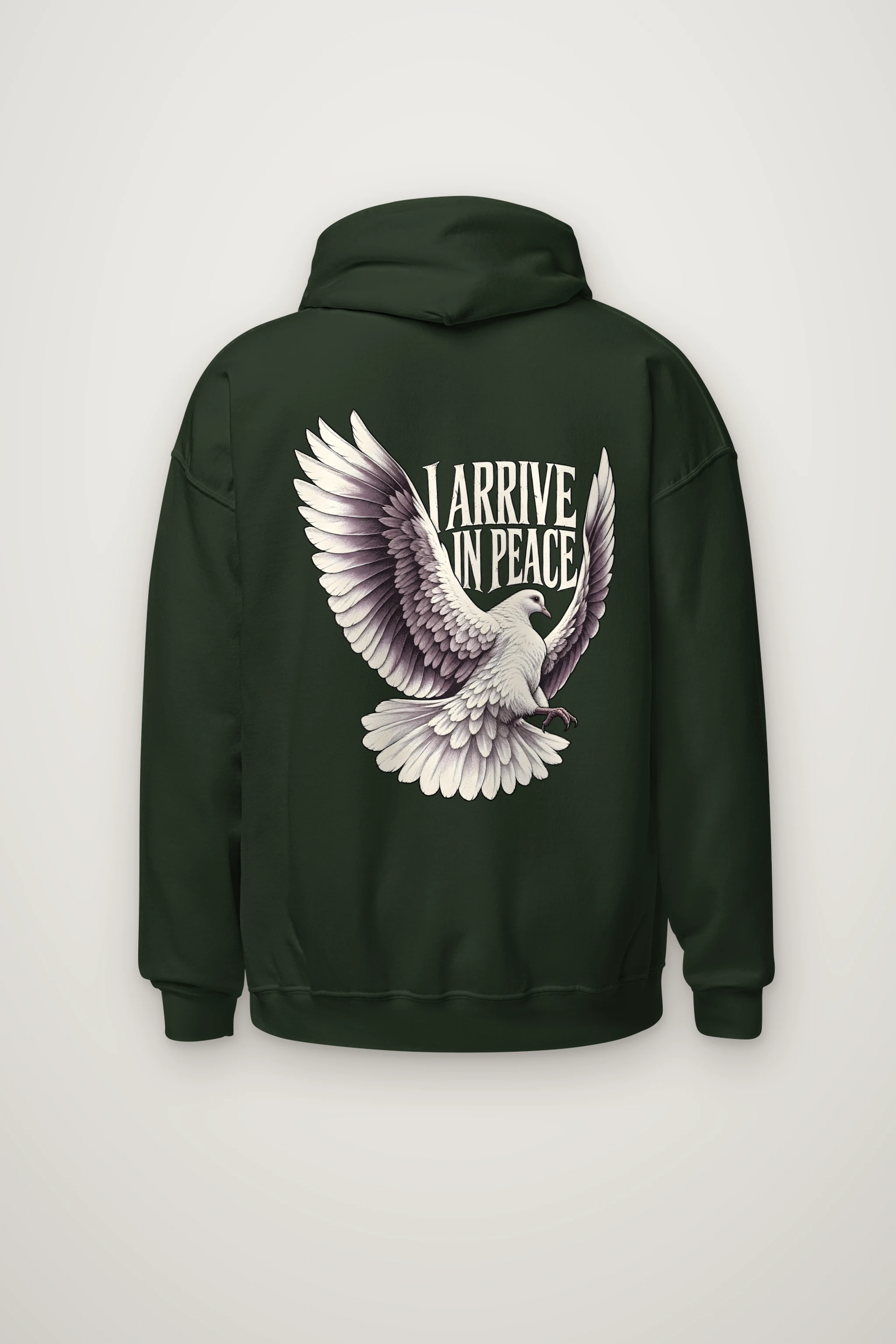 "I Arrive in Peace" Heavy Blend Unisex Pullover Hoodie
