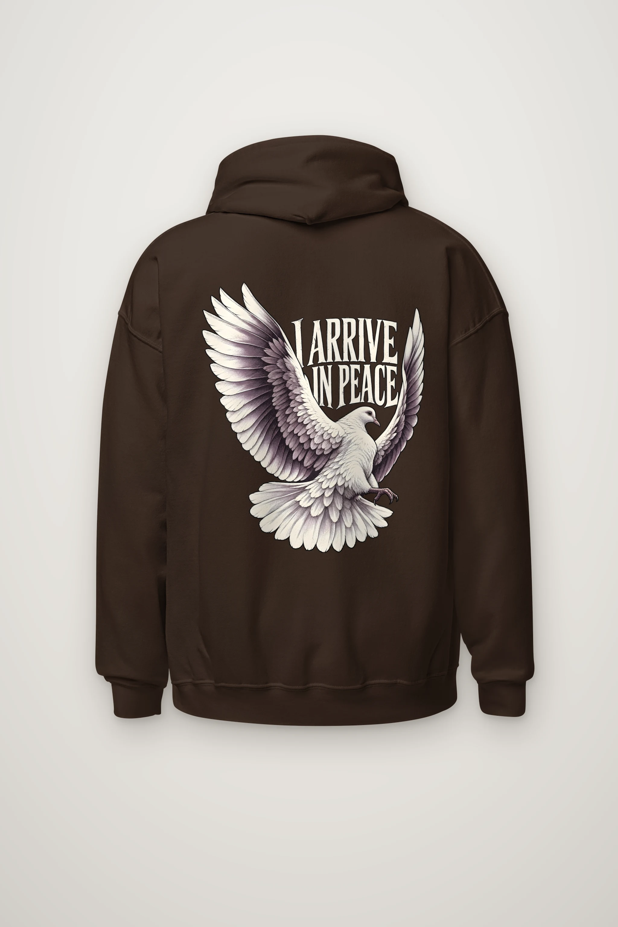 "I Arrive in Peace" Heavy Blend Unisex Pullover Hoodie