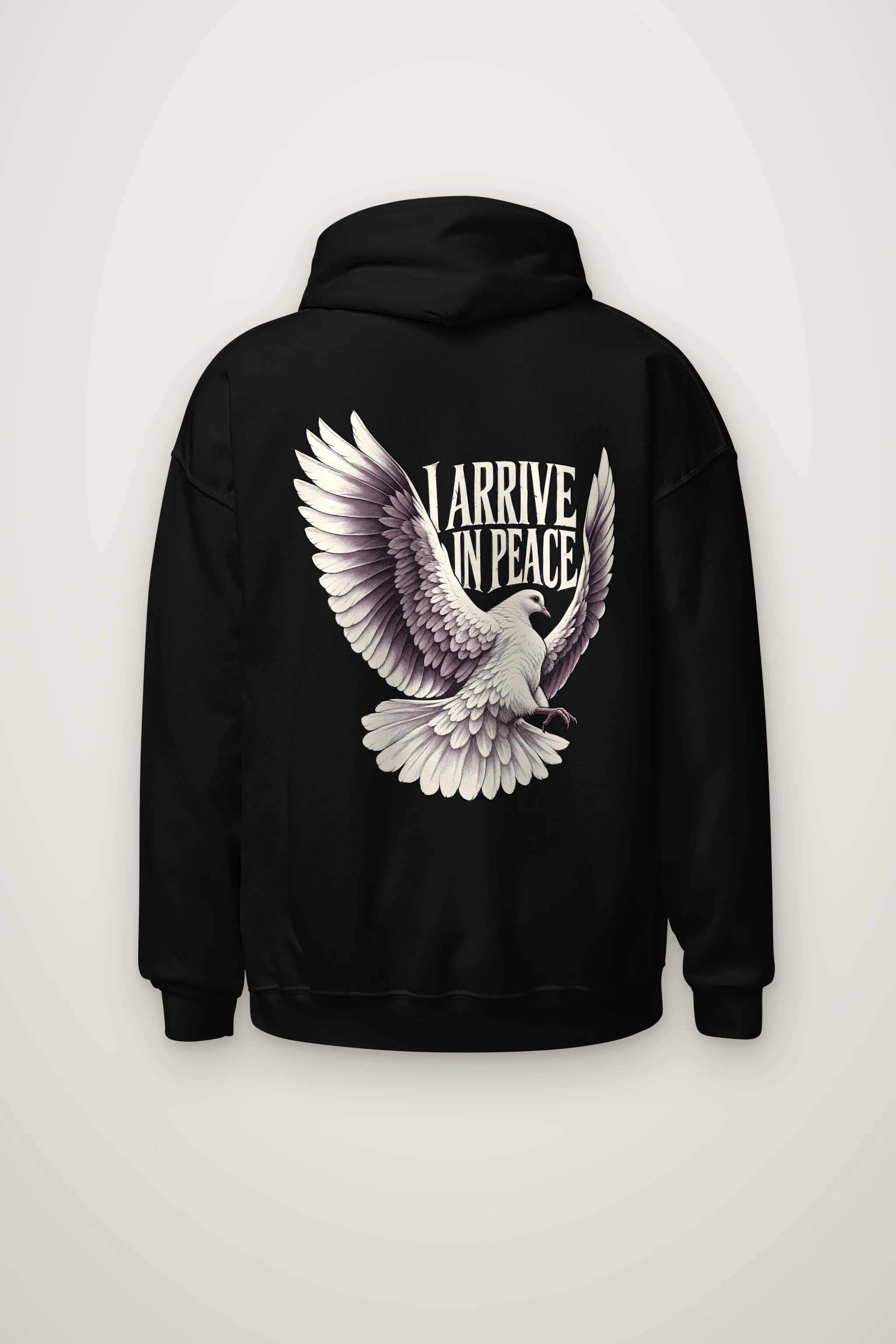 "I Arrive in Peace" Heavy Blend Unisex Pullover Hoodie