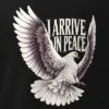 "I Arrive in Peace" Men's Oversized Heavyweight Crewneck T-Shirt