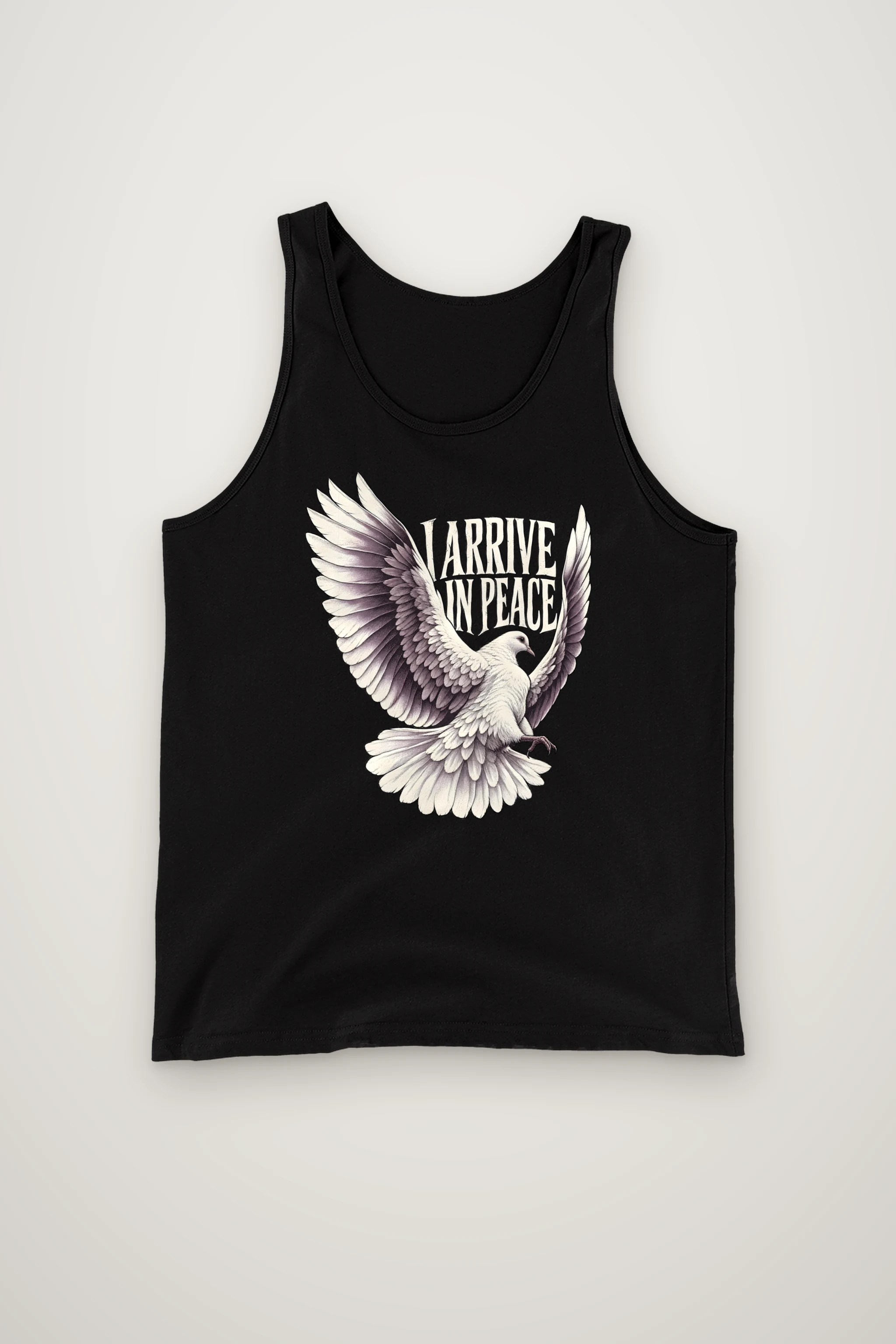 "I Arrive in Peace" Unisex Jersey Tank