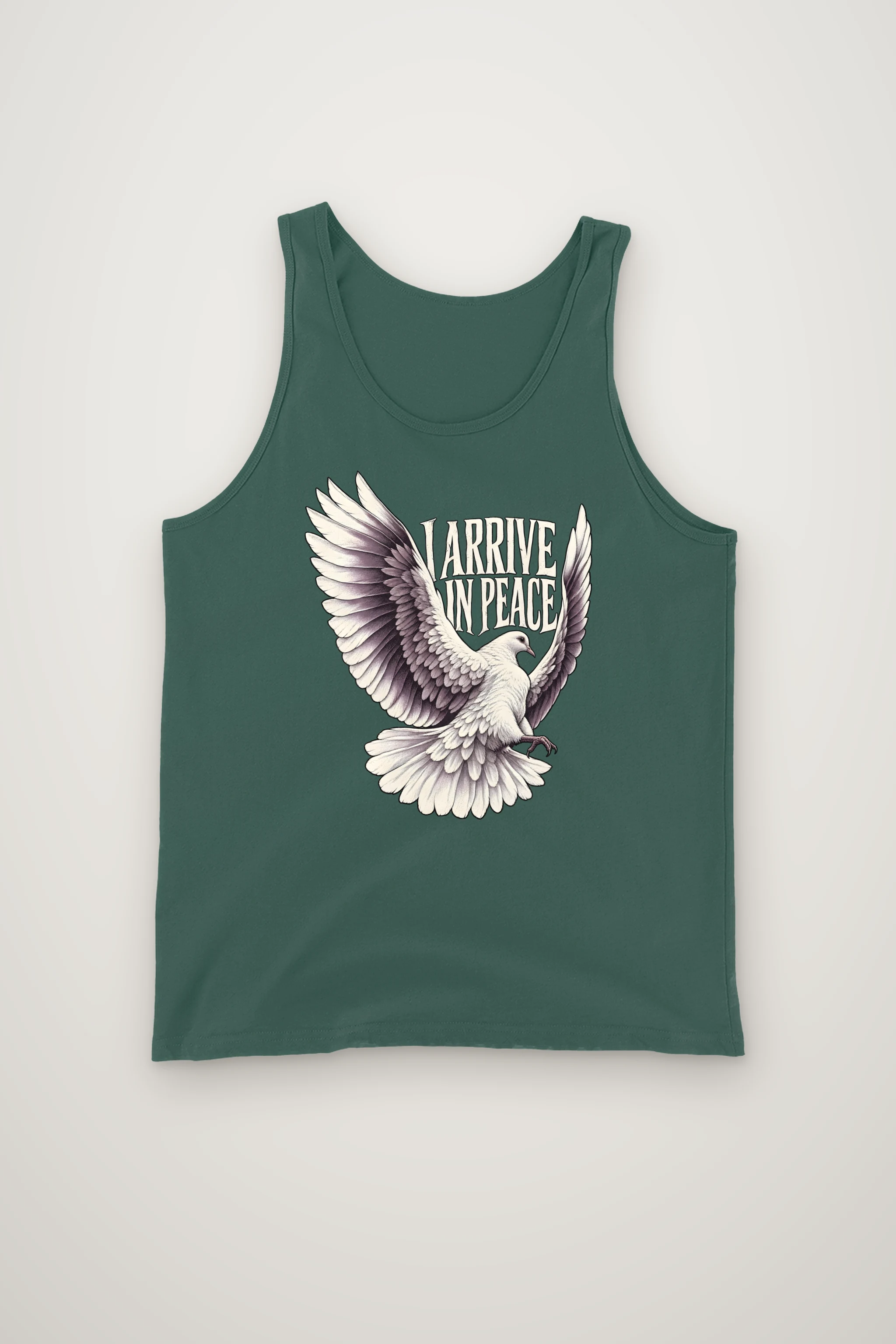 "I Arrive in Peace" Unisex Jersey Tank