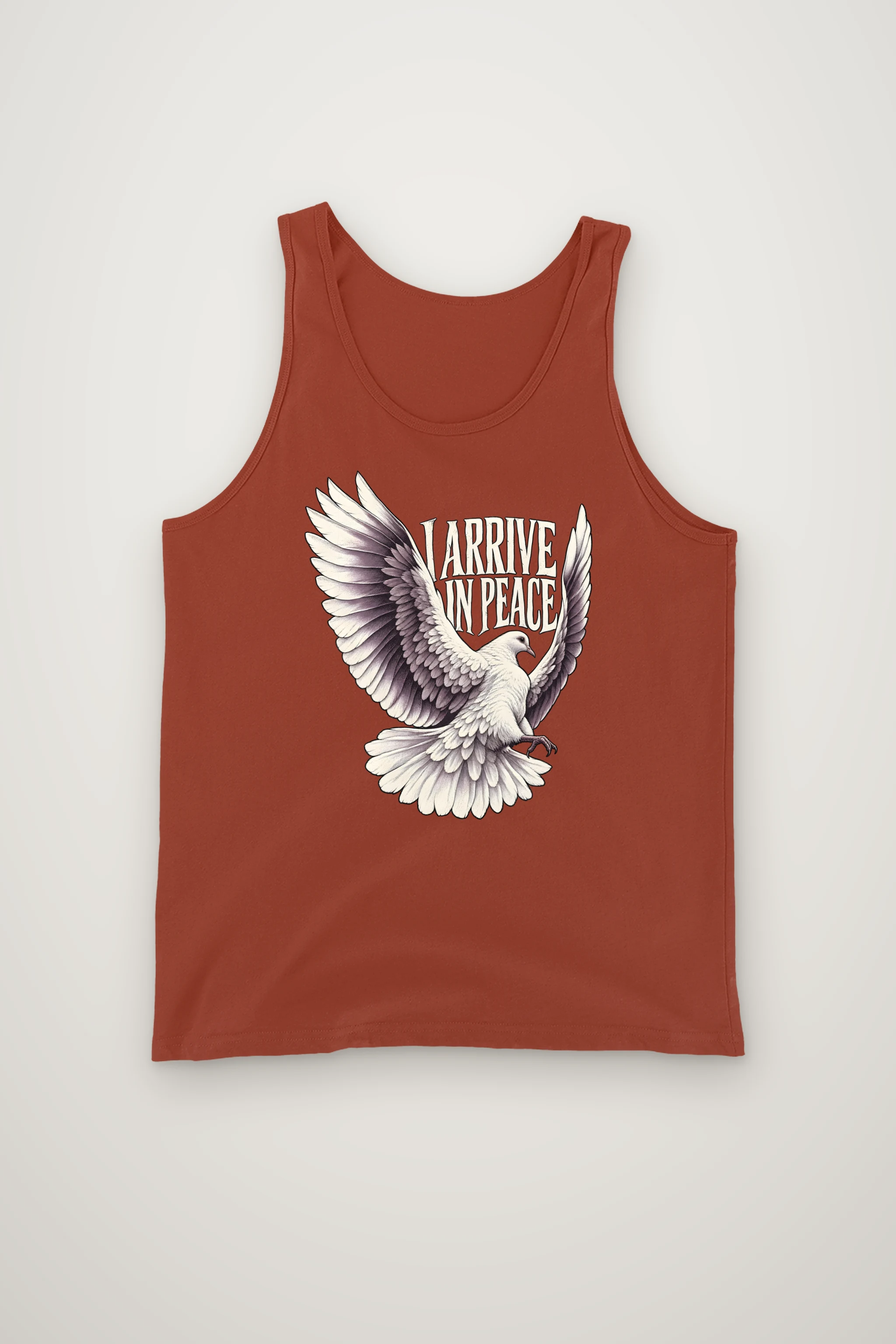 "I Arrive in Peace" Unisex Jersey Tank