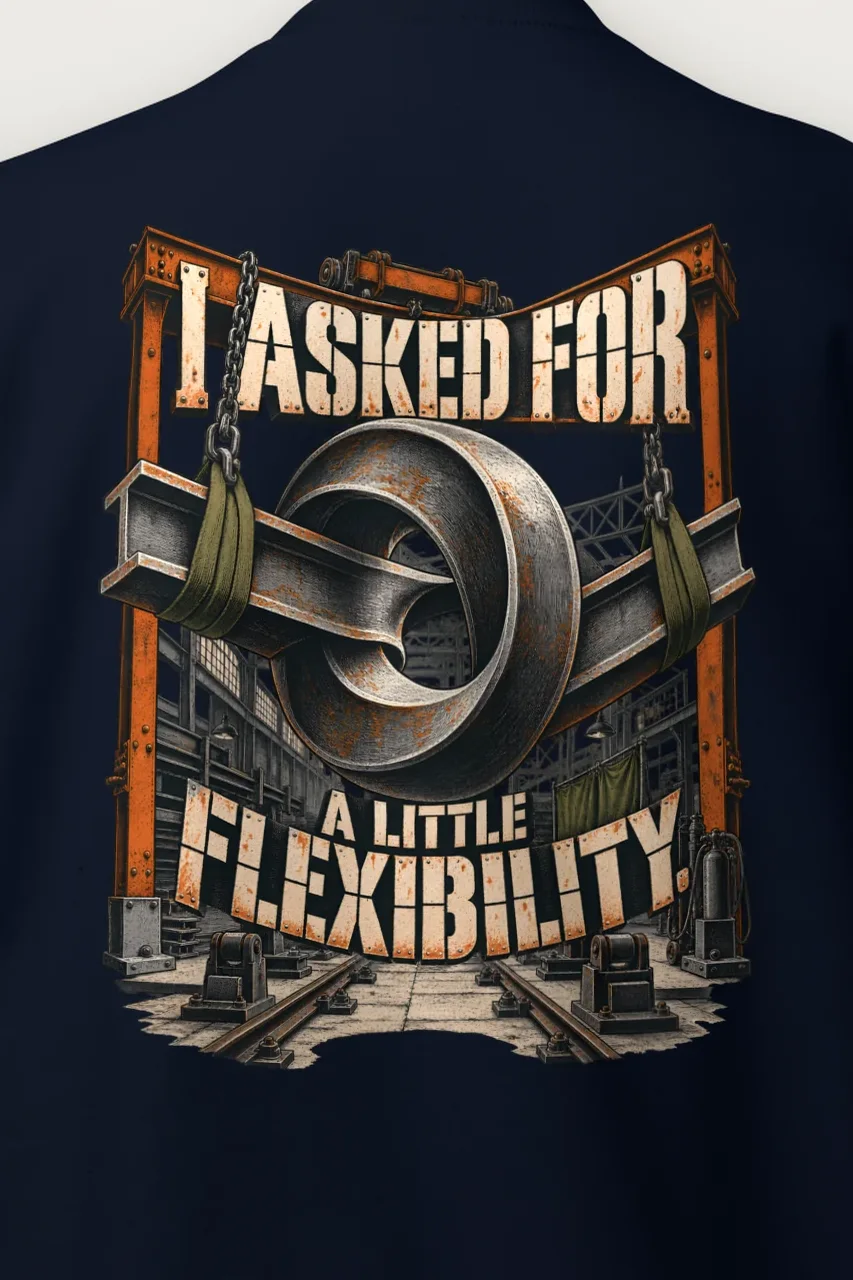 "I Asked For A Little Flexibility" Heavy Blend Unisex Crewneck Sweatshirt - the graphic up close