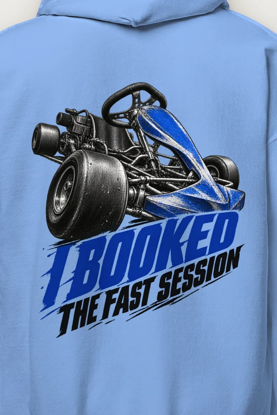 "I Booked The Fast Session" Heavy Blend Unisex Pullover Hoodie - the graphic up close