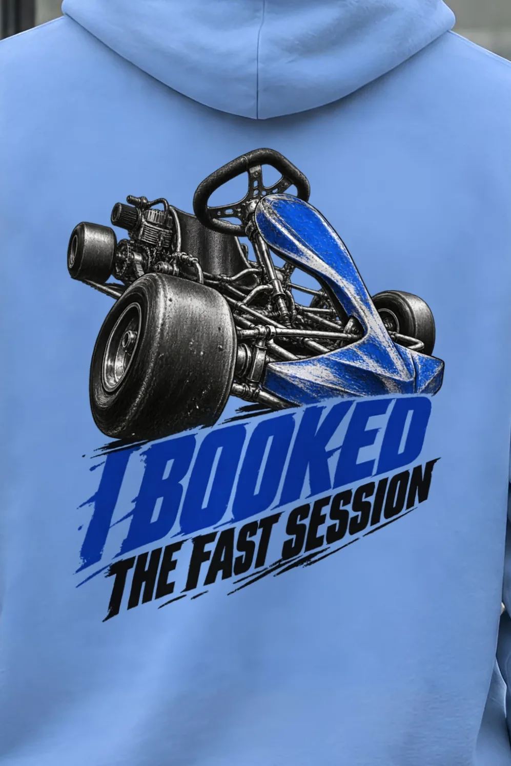 "I Booked The Fast Session" Heavy Blend Unisex Pullover Hoodie - the graphic up close