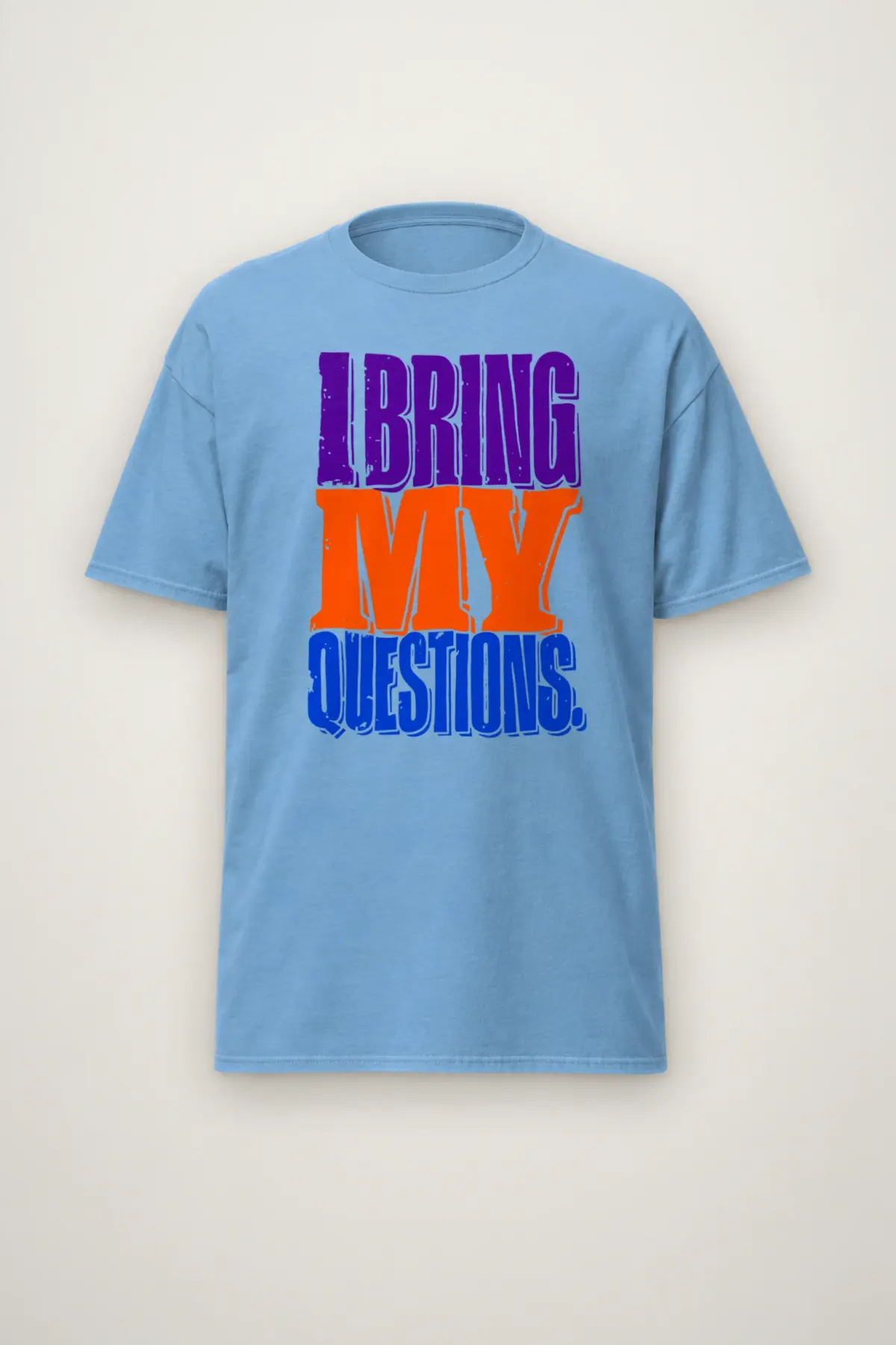 "I Bring My Questions" Heavyweight Unisex Crewneck T-shirt