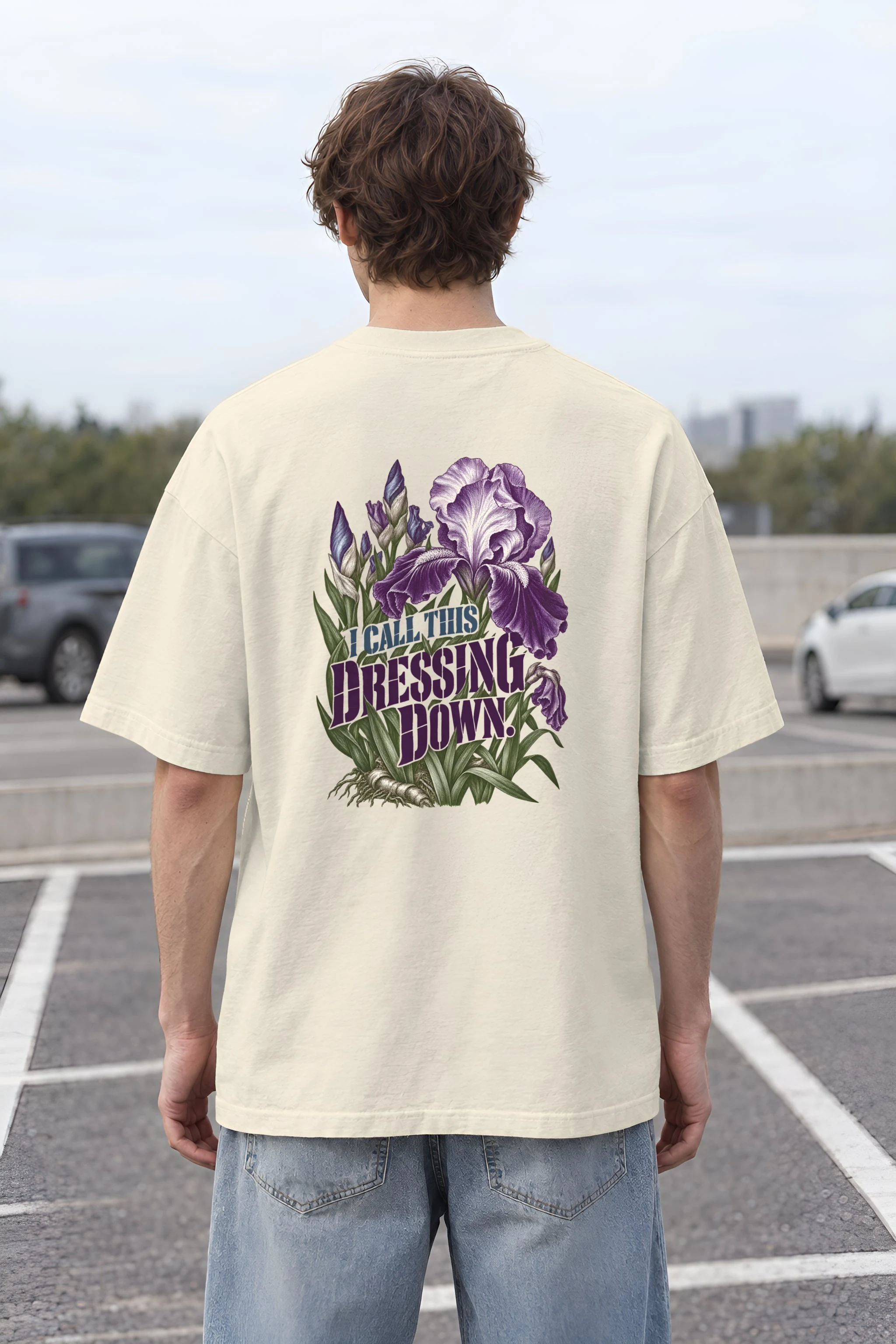 "I Call This Dressing Down" Men's Oversized Heavyweight Crewneck T-Shirt