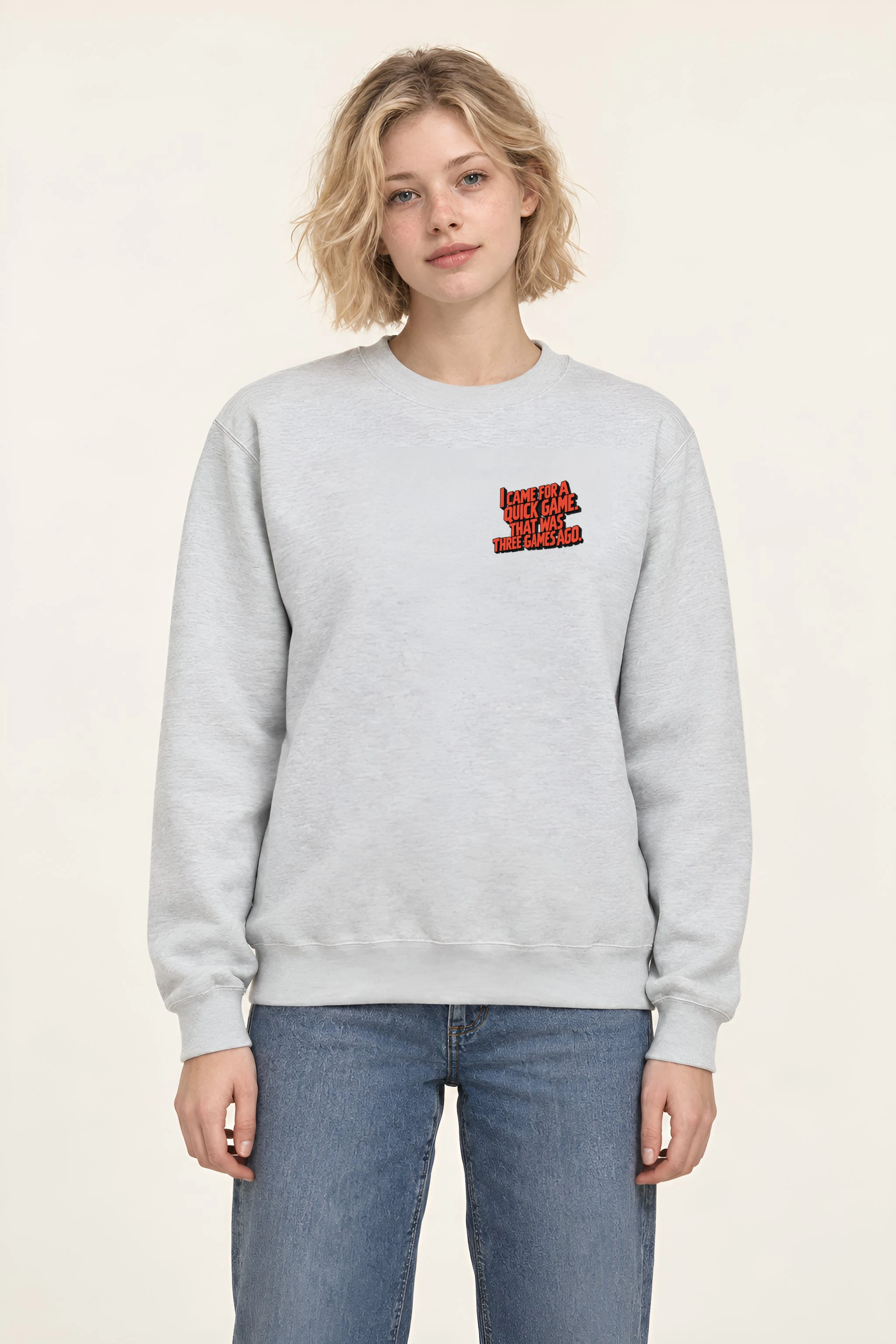 "I Came for a Quick Game" Heavy Blend Unisex Crewneck Sweatshirt