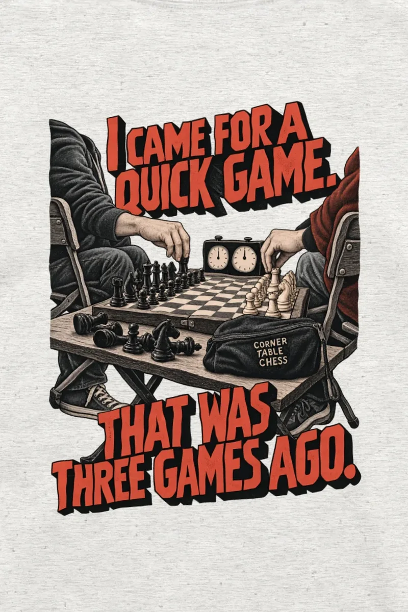 "I Came for a Quick Game" Unisex Longsleeve T-shirt - the graphic up close