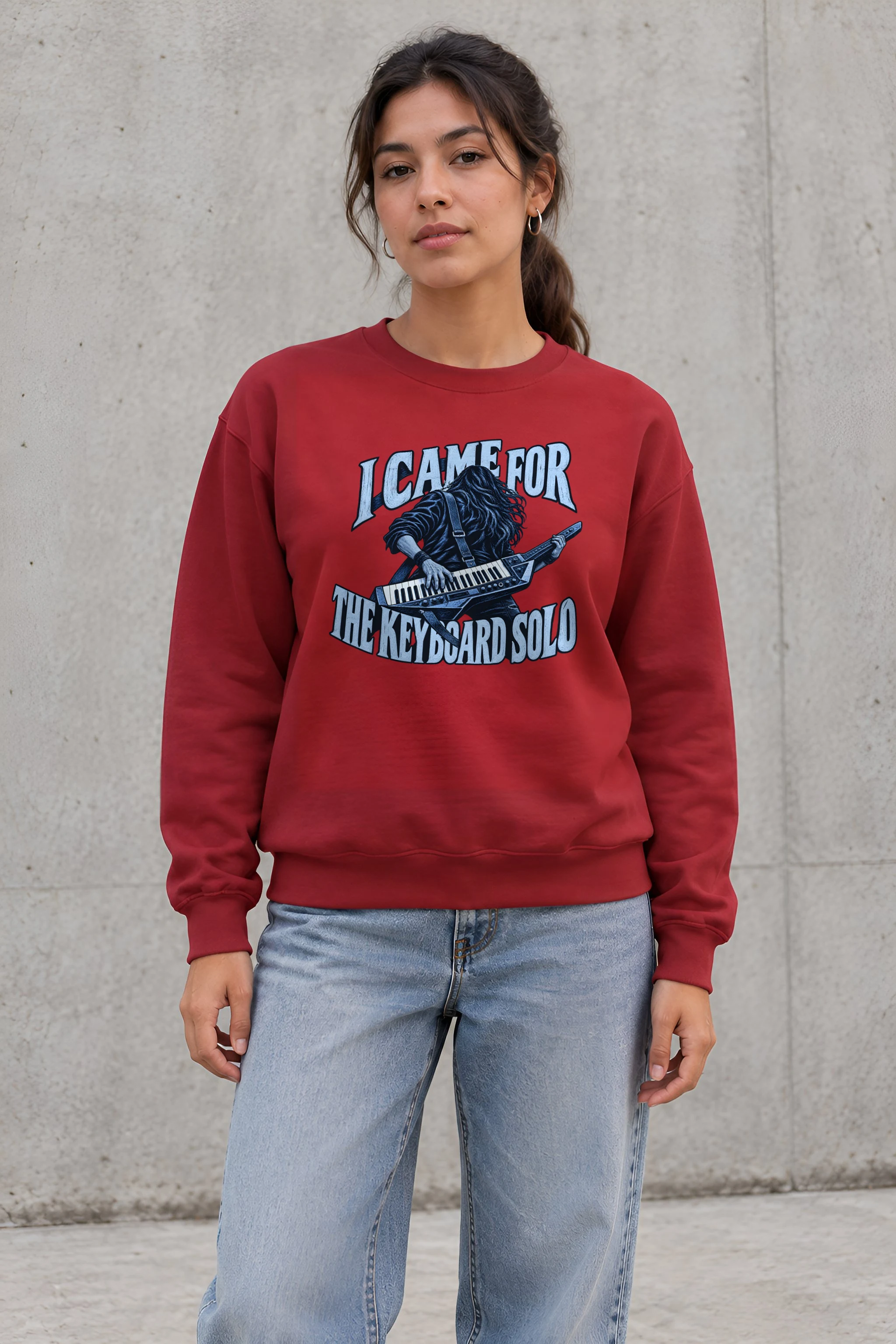 "I Came for the Keyboard Solo" Heavy Blend Unisex Crewneck Sweatshirt