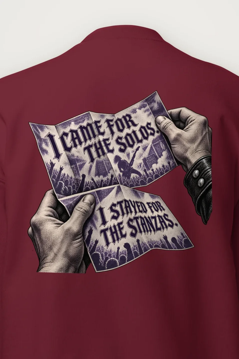 "I Came for the Solos" Heavy Blend Unisex Crewneck Sweatshirt - the graphic up close