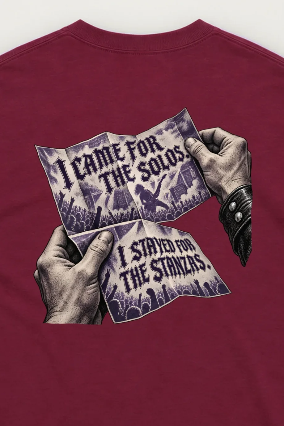 "I Came for the Solos" Unisex Longsleeve T-shirt - the graphic up close