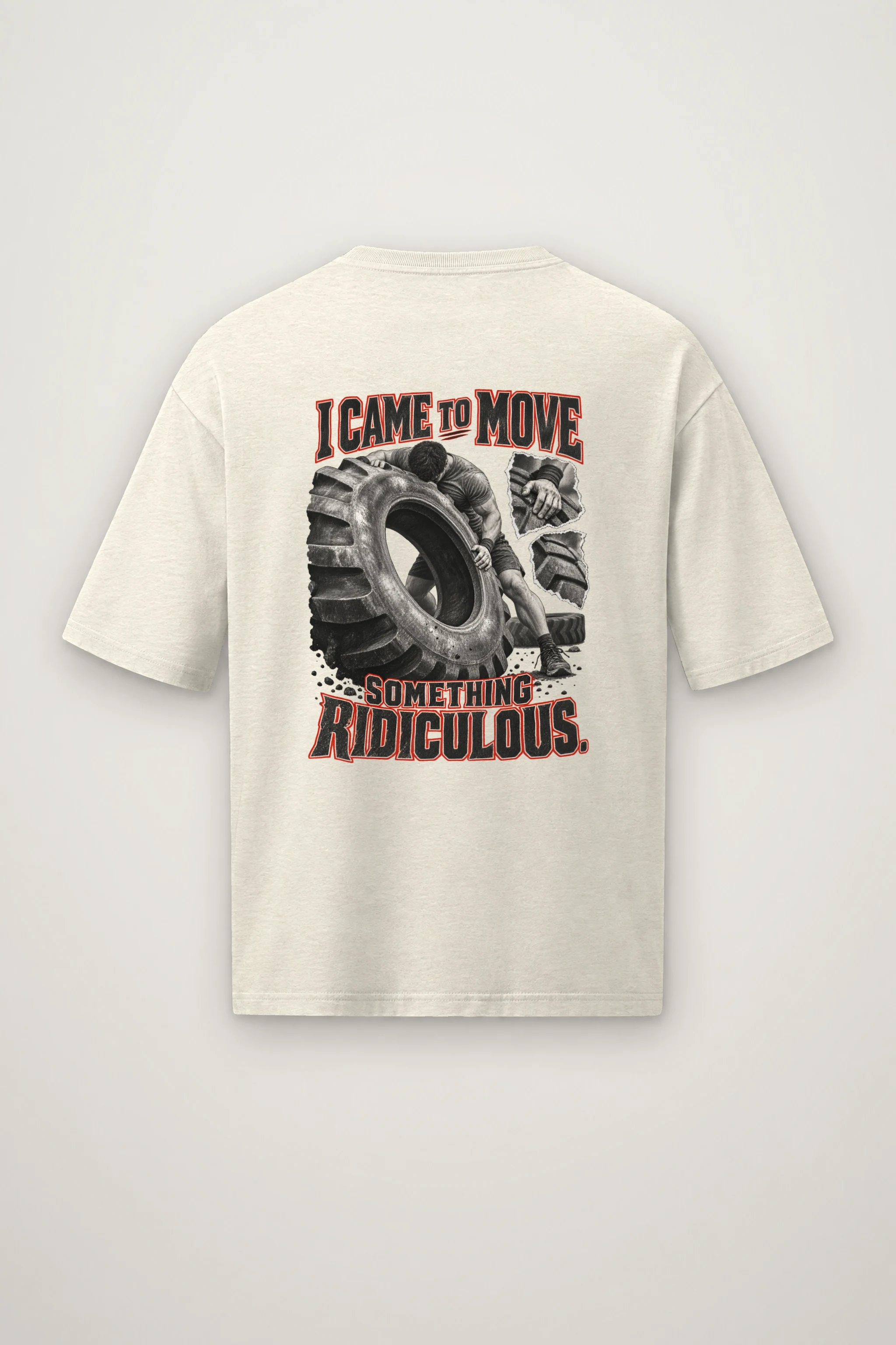 "I Came to Move Something Ridiculous" Men's Oversized Heavyweight Crewneck T-Shirt