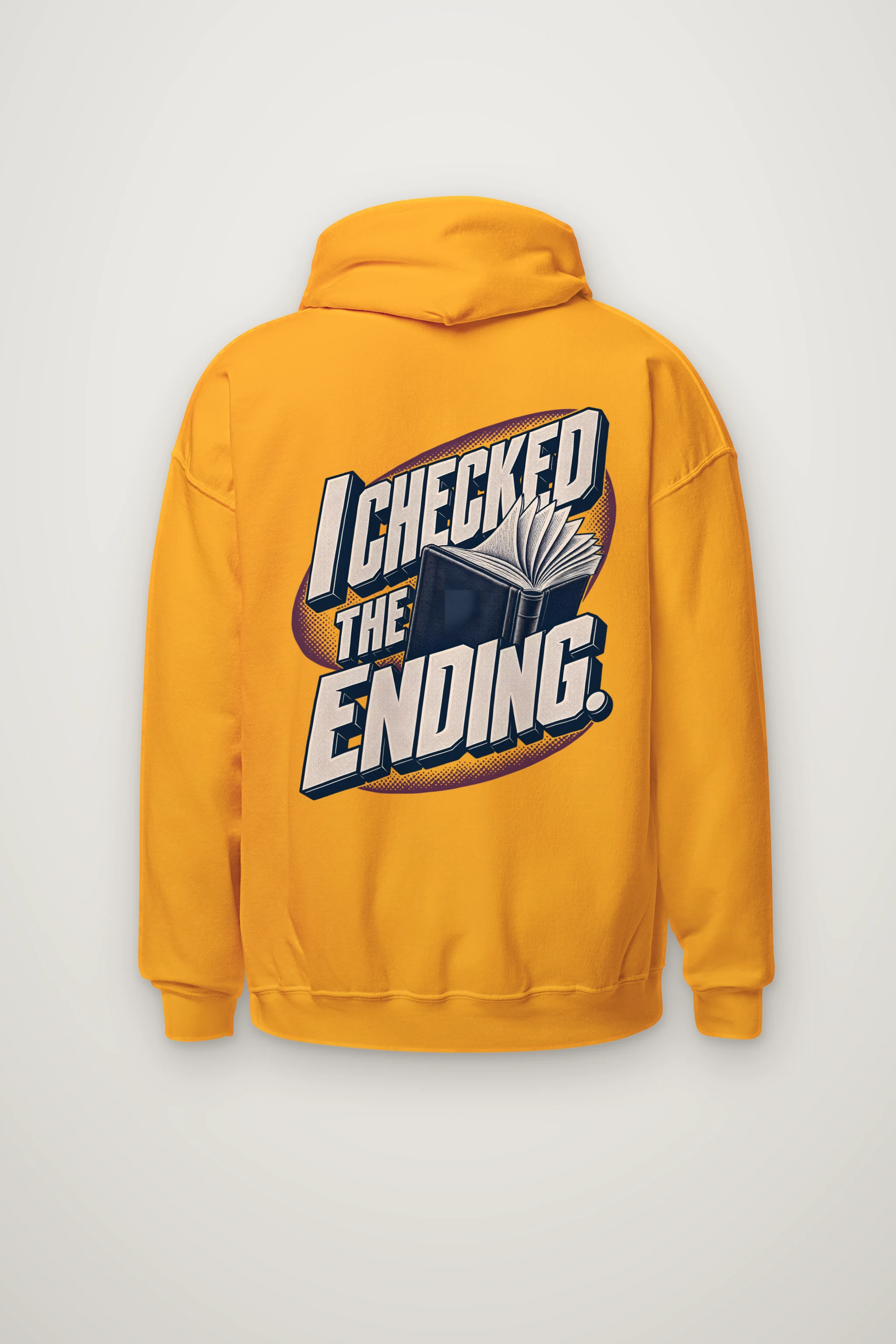 "I Checked The Ending" Heavy Blend Unisex Pullover Hoodie