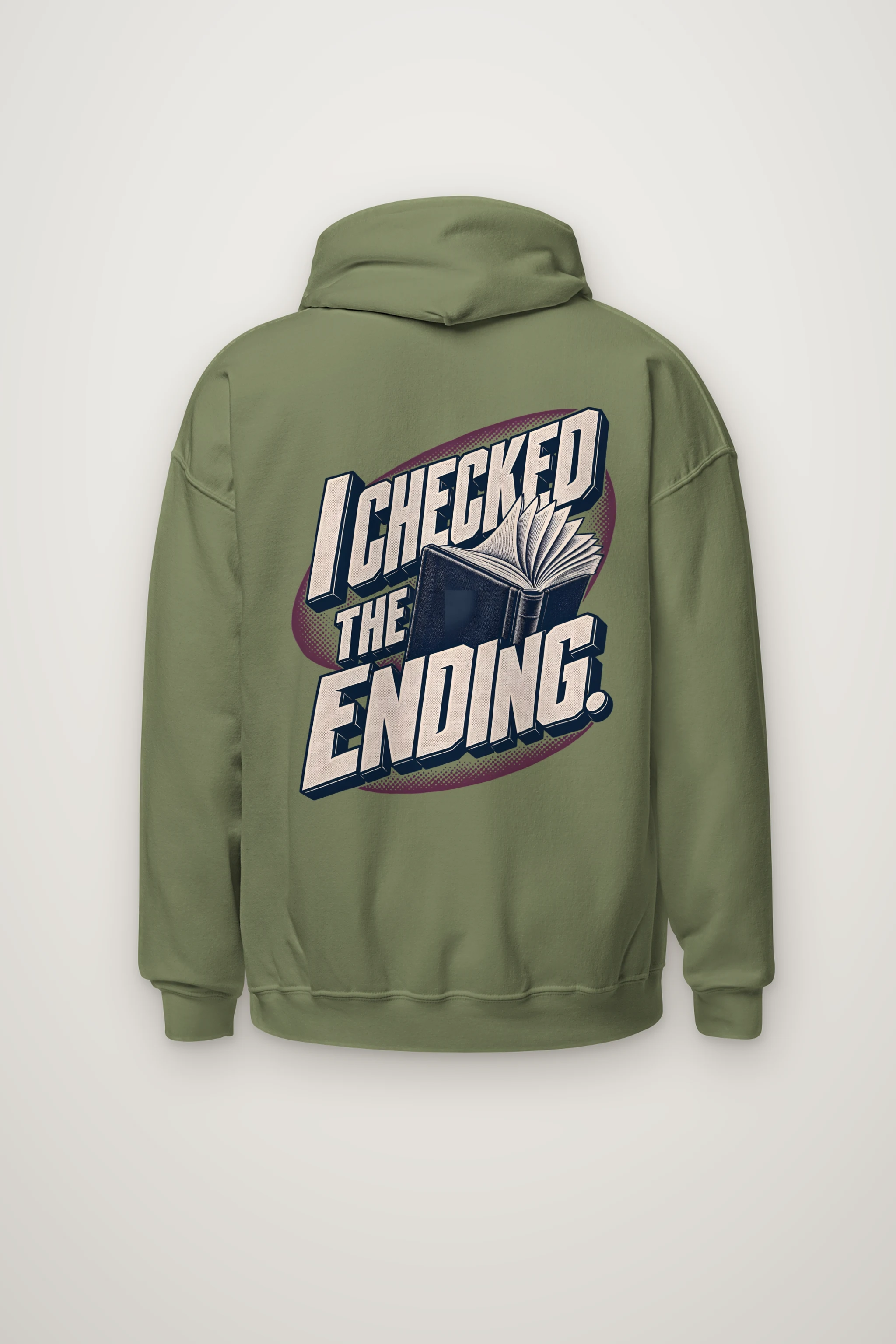 "I Checked The Ending" Heavy Blend Unisex Pullover Hoodie