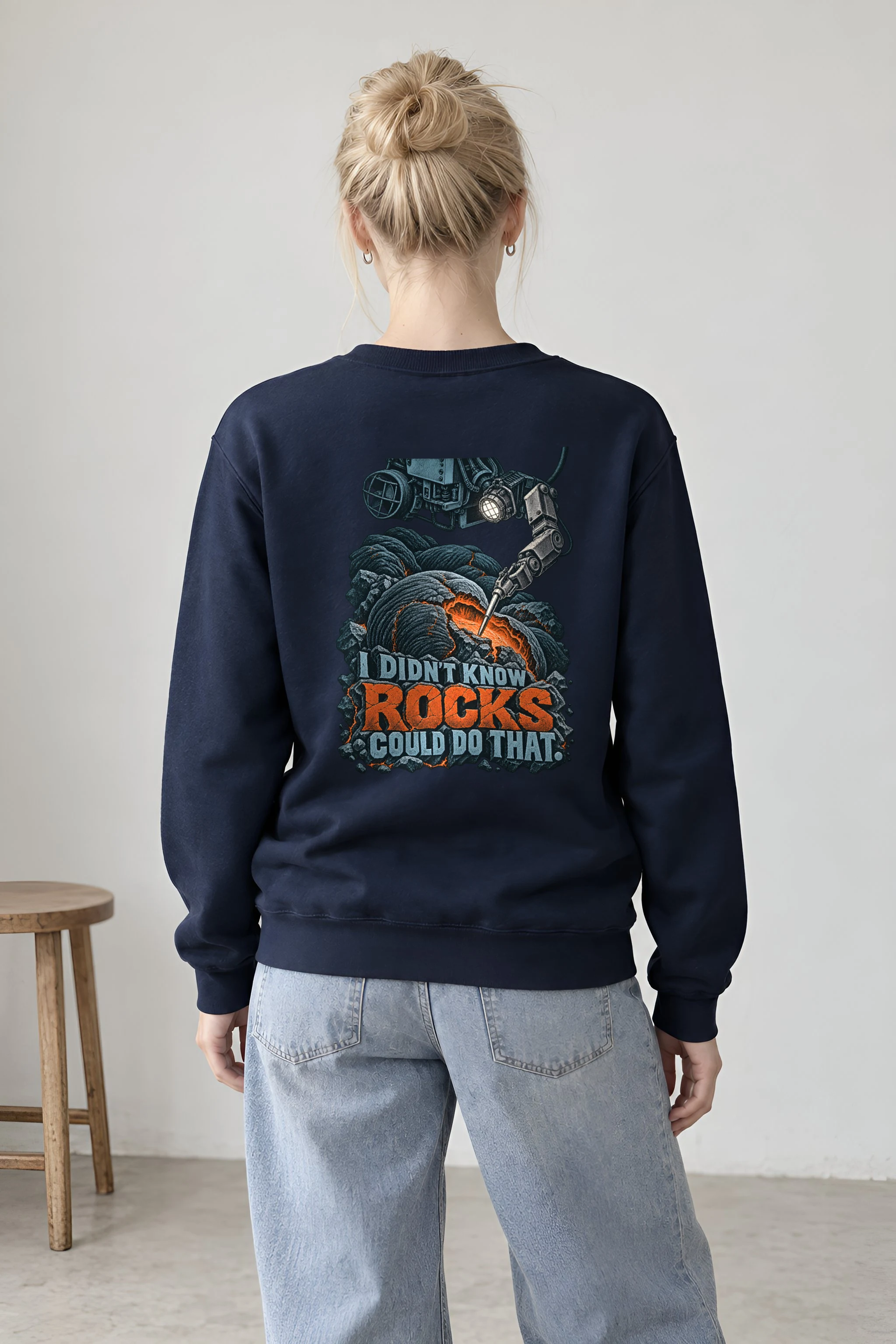 "I Didn't Know Rocks Could Do That" Heavy Blend Unisex Crewneck Sweatshirt