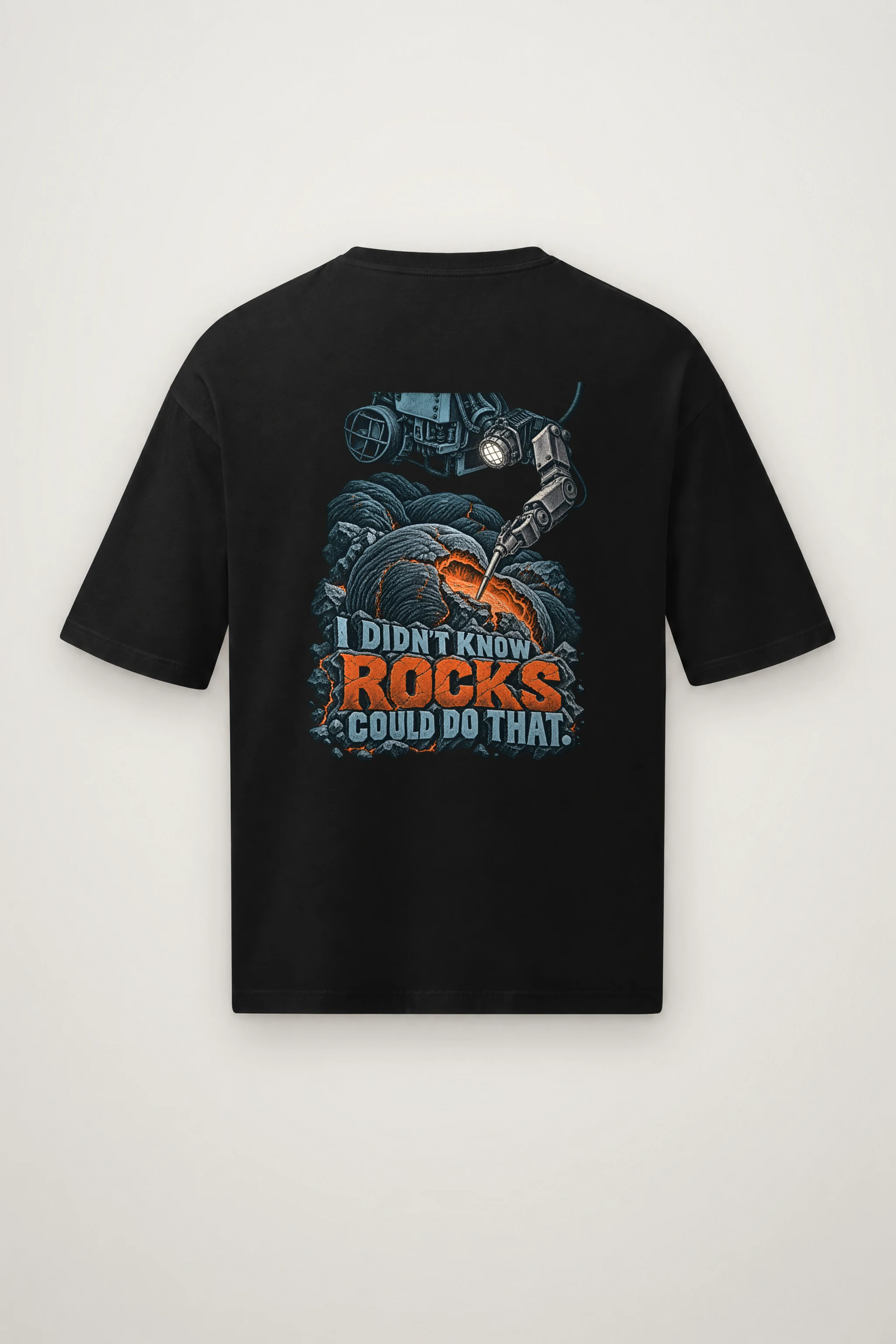"I Didn't Know Rocks Could Do That" Men's Oversized Heavyweight Crewneck T-Shirt