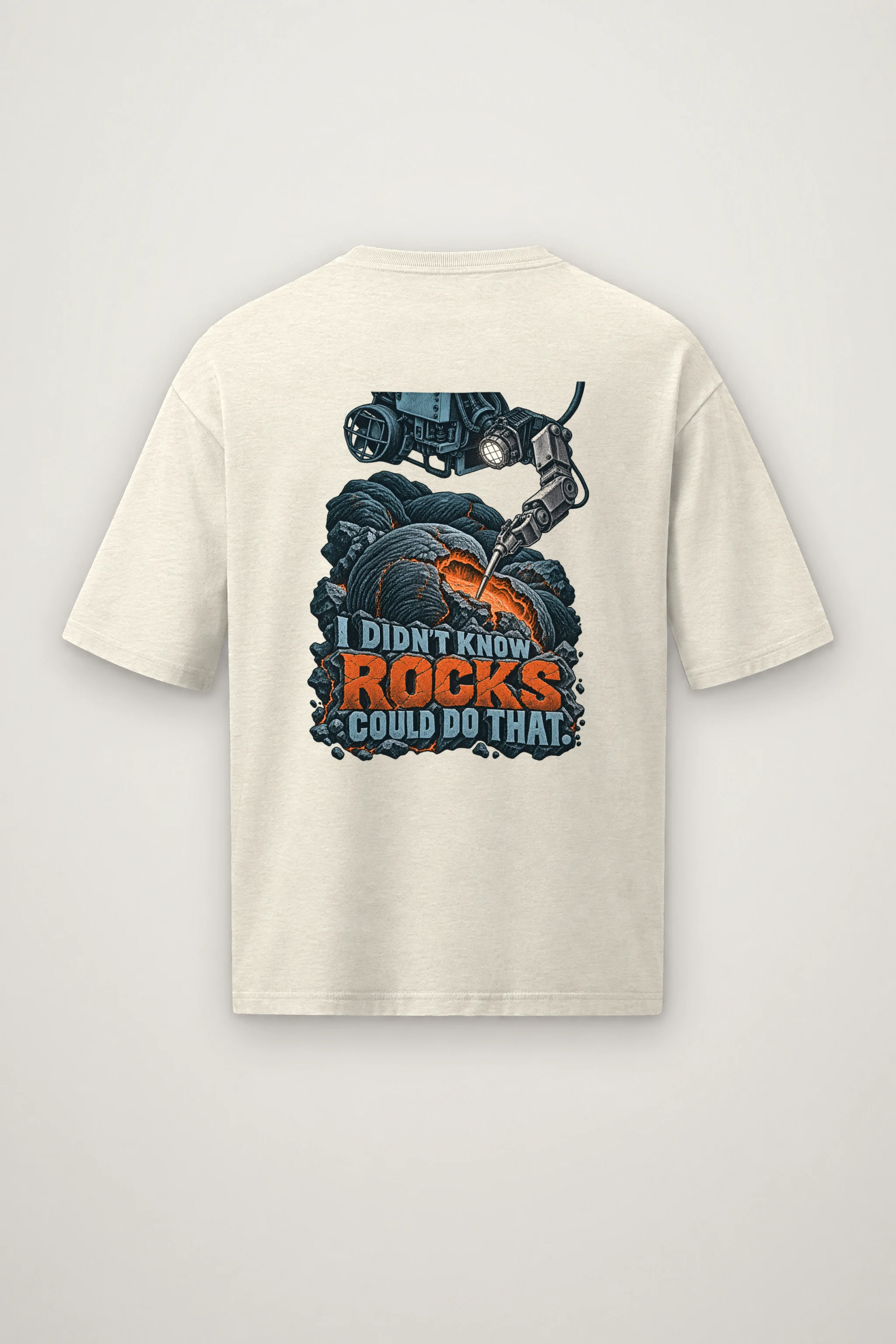 "I Didn't Know Rocks Could Do That" Men's Oversized Heavyweight Crewneck T-Shirt