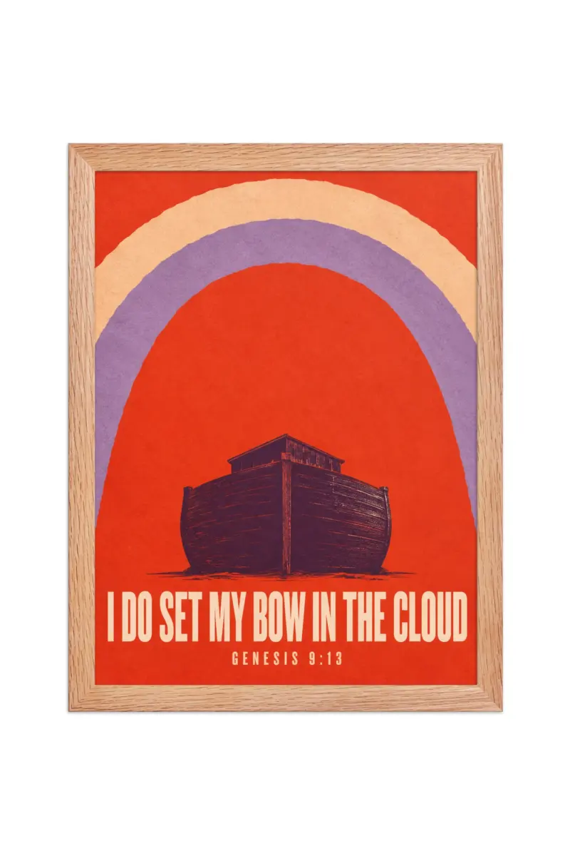 “I Do Set My Bow in the Cloud” Premium Wooden Framed Poster