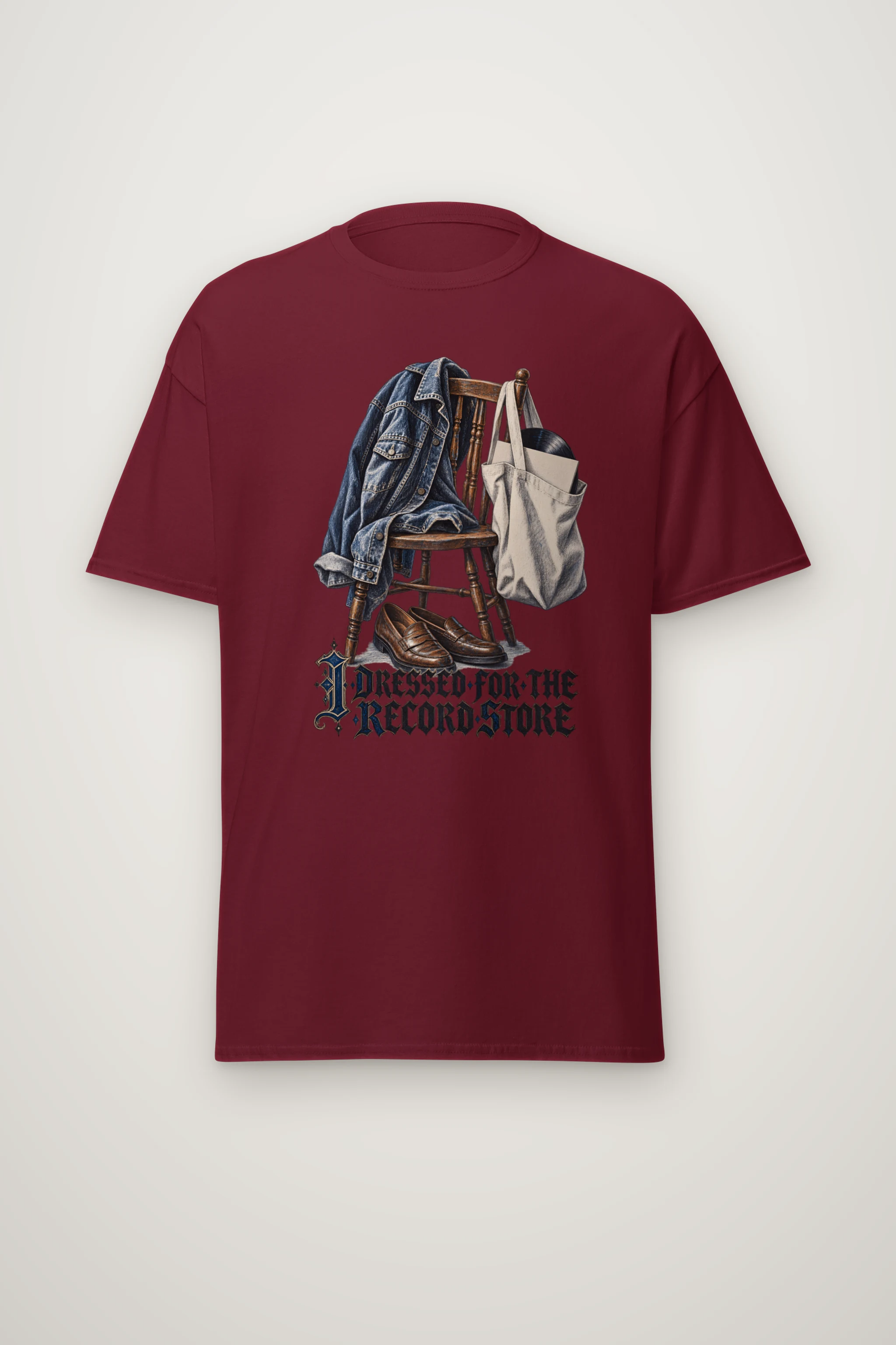 "I Dressed For The Record Store" Heavyweight Unisex Crewneck T-shirt