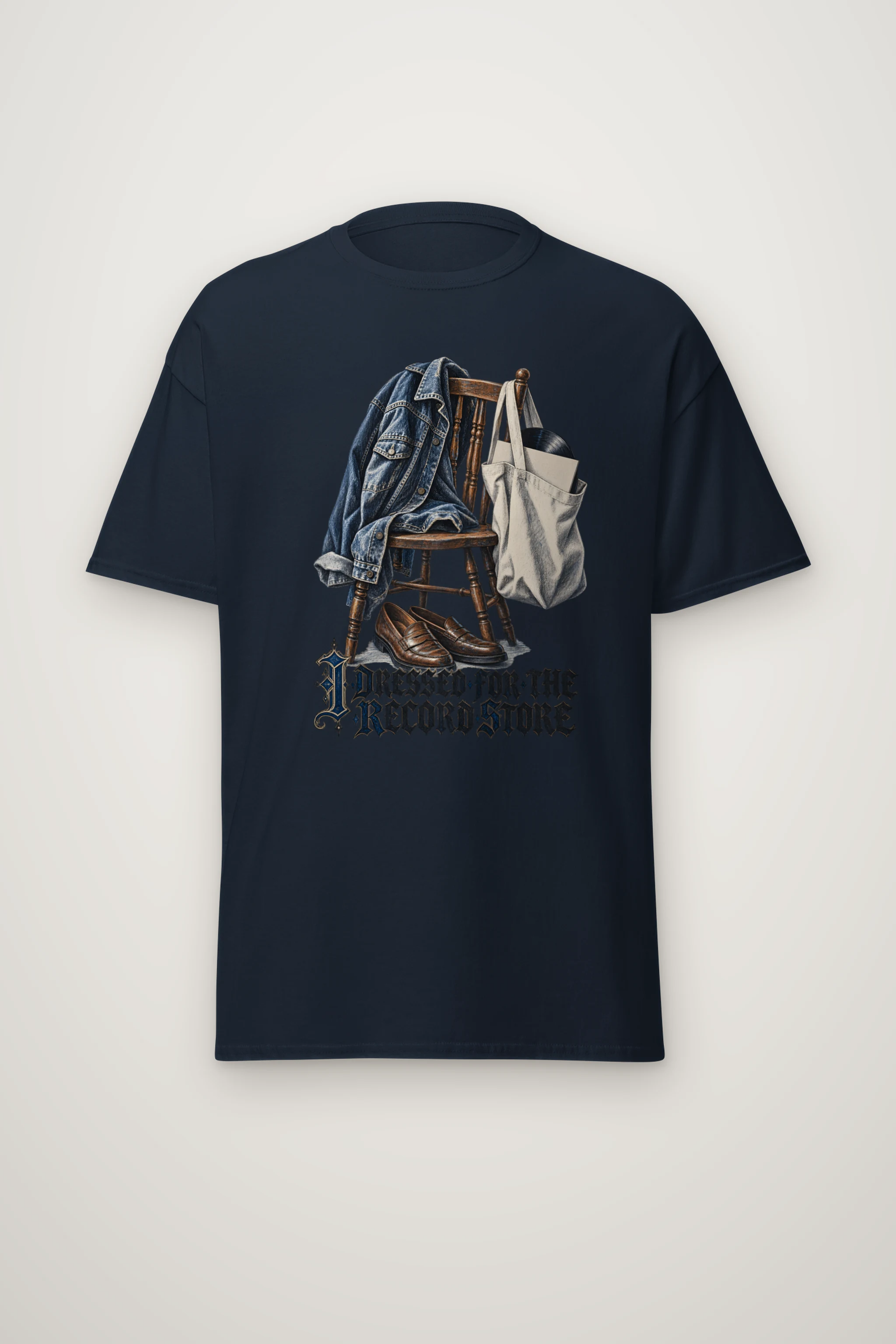 "I Dressed For The Record Store" Heavyweight Unisex Crewneck T-shirt