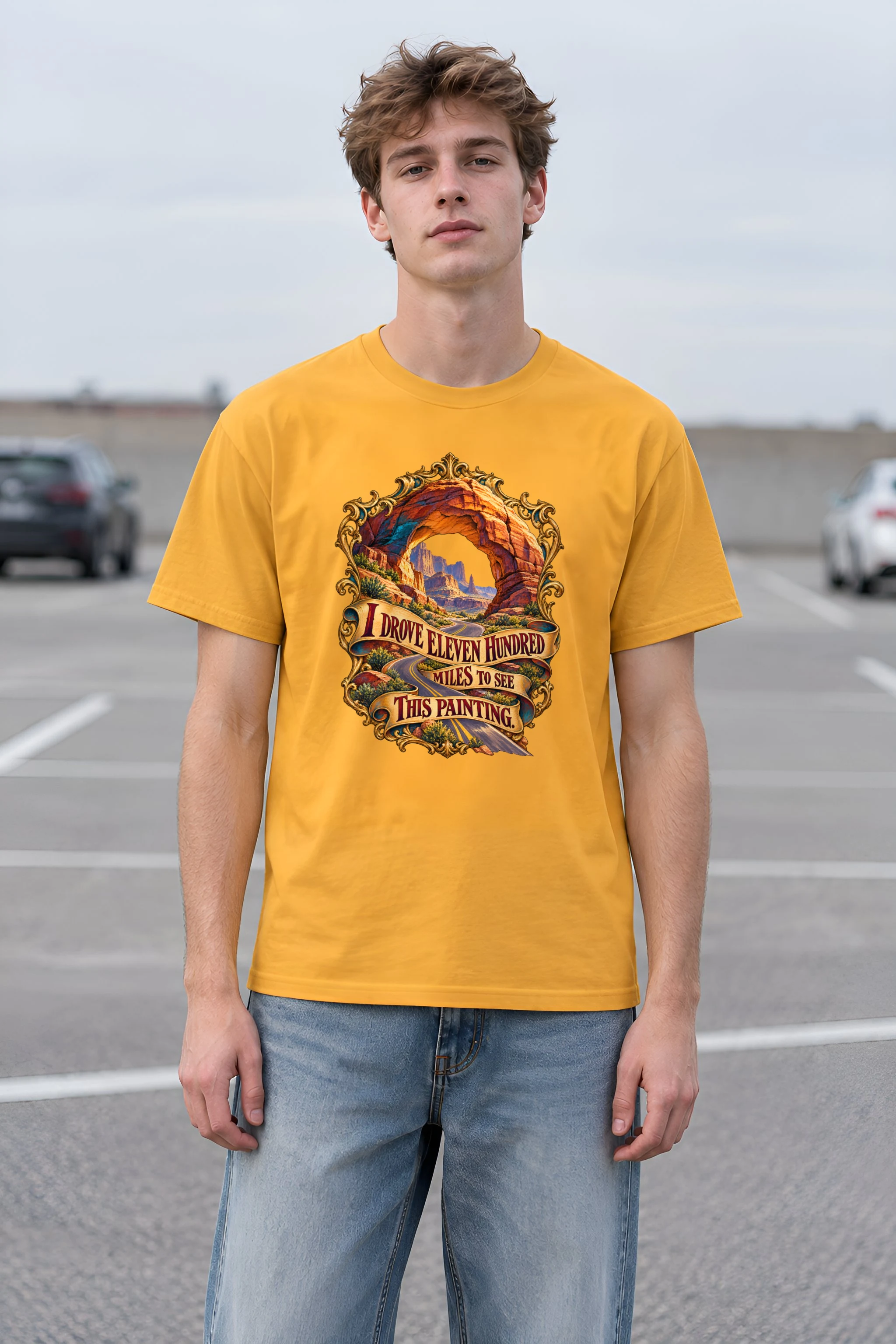 "I Drove Eleven Hundred Miles" Heavyweight Unisex Crewneck T-shirt