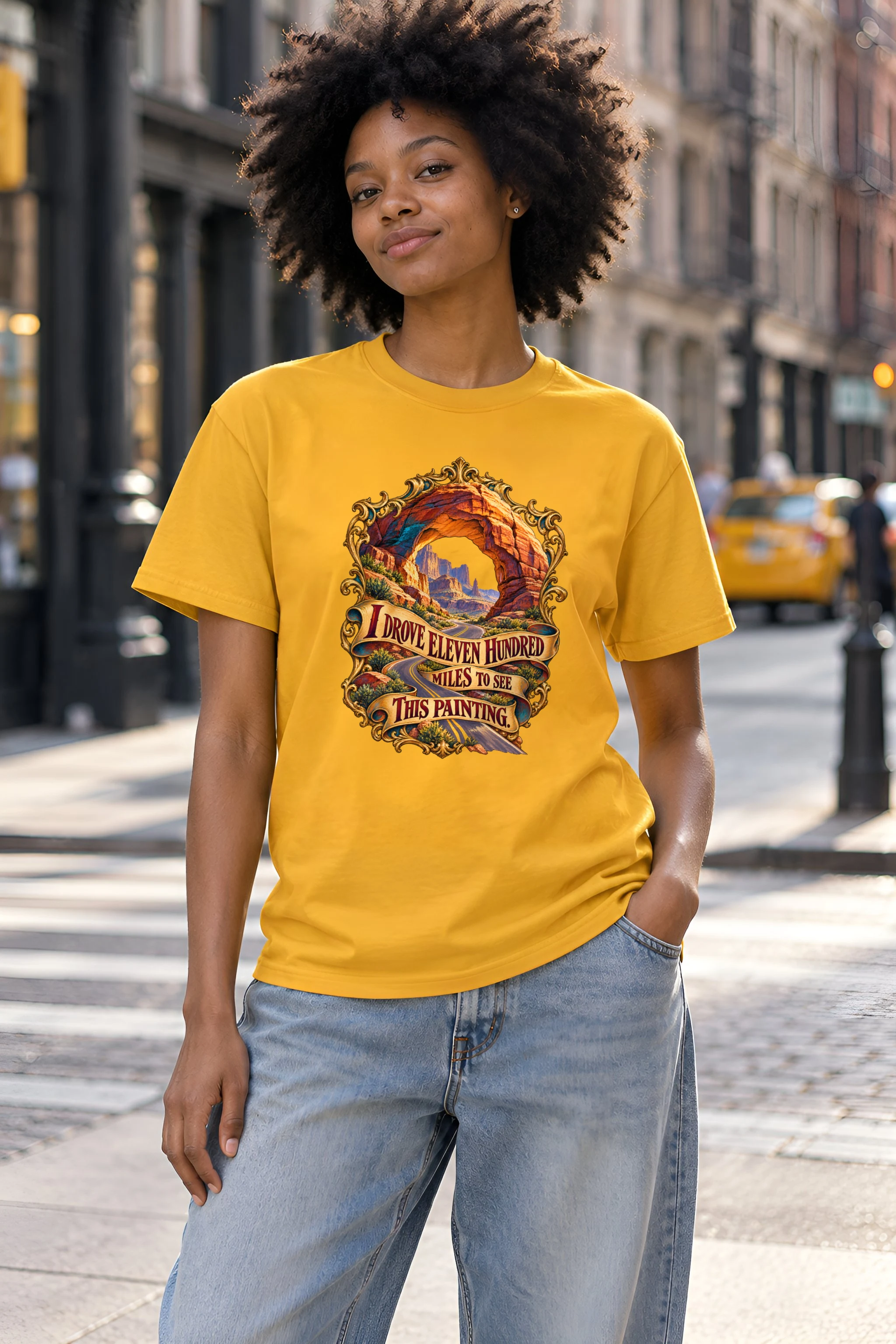 "I Drove Eleven Hundred Miles" Heavyweight Unisex Crewneck T-shirt