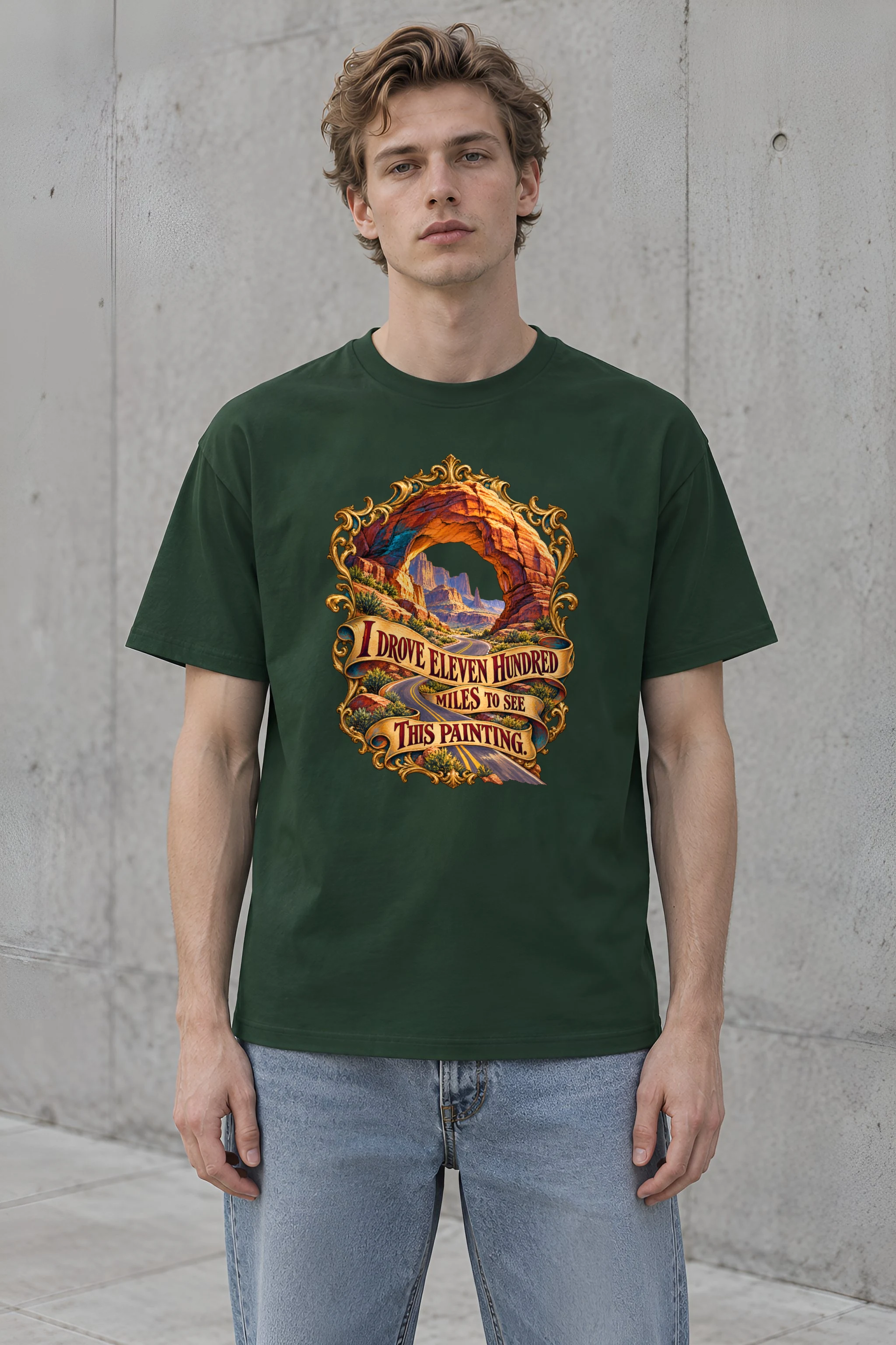 "I Drove Eleven Hundred Miles" Heavyweight Unisex Crewneck T-shirt