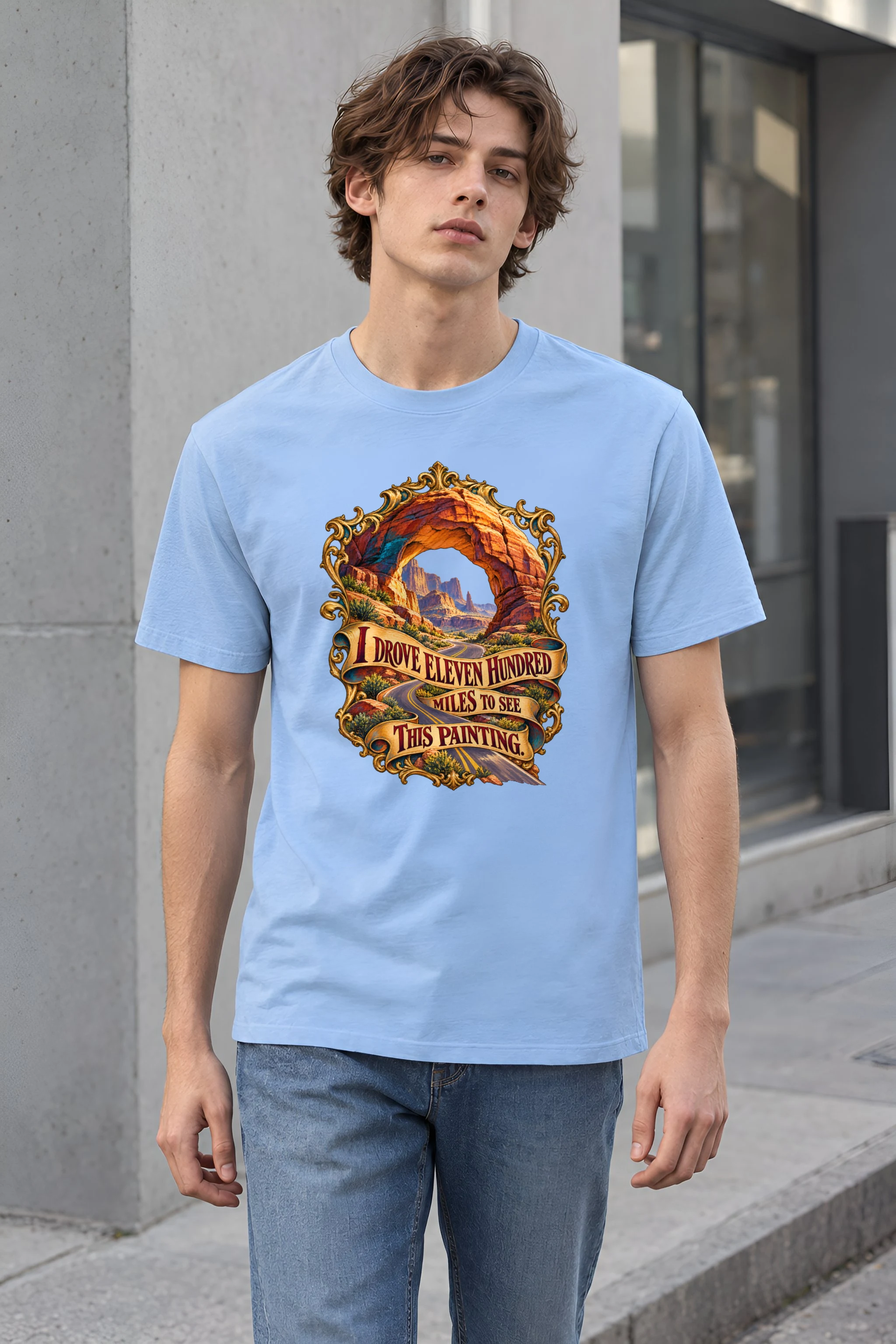 "I Drove Eleven Hundred Miles" Heavyweight Unisex Crewneck T-shirt